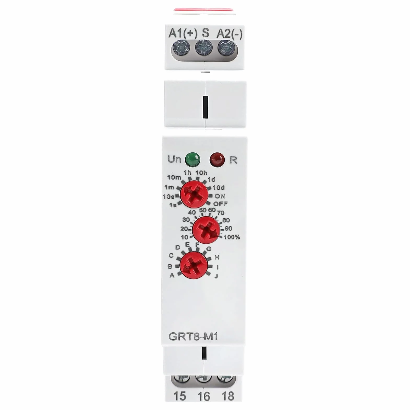Relè Temporizzato AC/DC12-240V Multifunzione 1 SPDT Temporizzatore 10 Modalità Ritardo 0.1s-10 Giorni con Guida DIN 35mm- Controllo di Precisione Industriale e Domestico