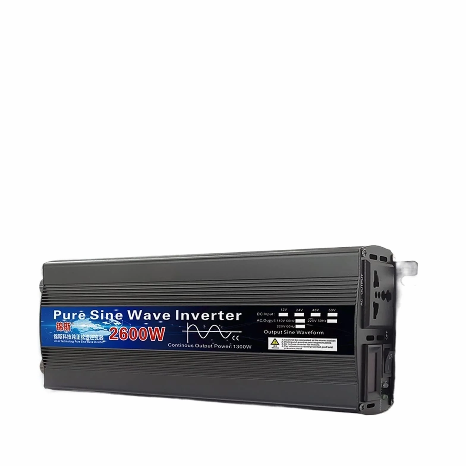 Inverter a Onda Sinusoidale Pura 12V 24V 48V 110V 220V 1000W 2000W 2600W Convertitore Solare Display LED