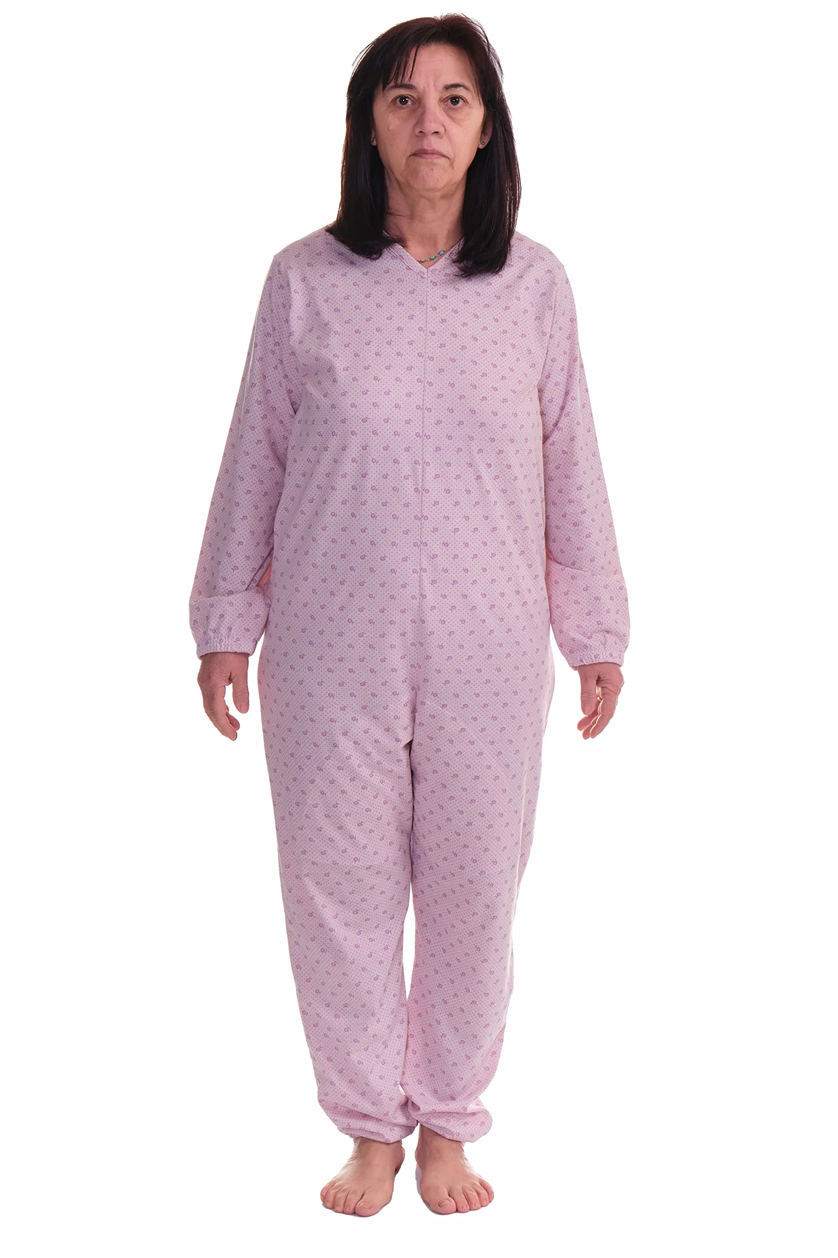 FERRUCCI COMFORT Pigiama Tutone Sanitario serenità Manica Lunga 1 Cerniera/Zip Dietro Schiena Estivo