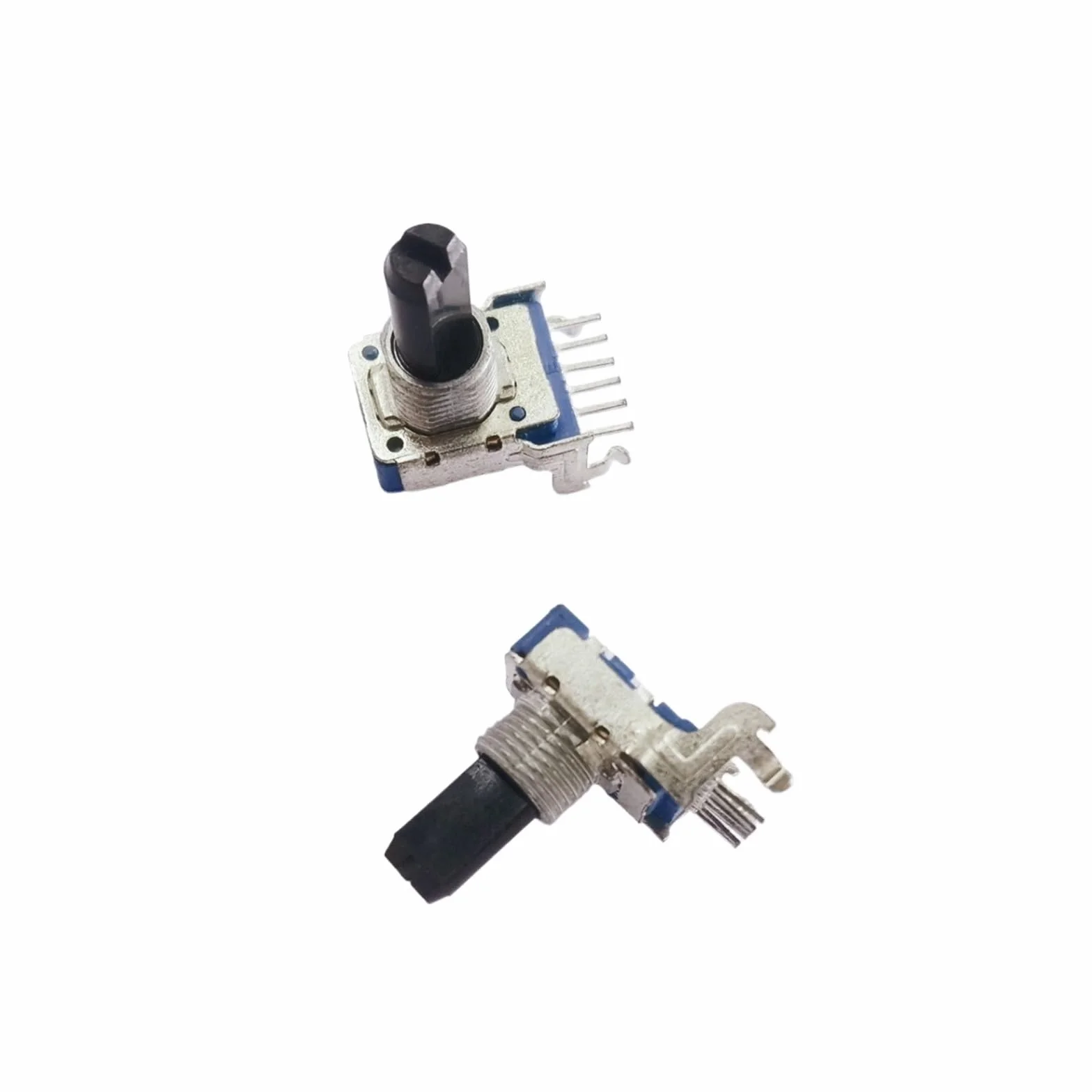 1 pz RK142 potenziometro doppio orizzontale C10K A20K B20K maniglia a punto medio con filettatura 15MMF 6 pin (INTERRUTTORE)(B20K with midpoint)