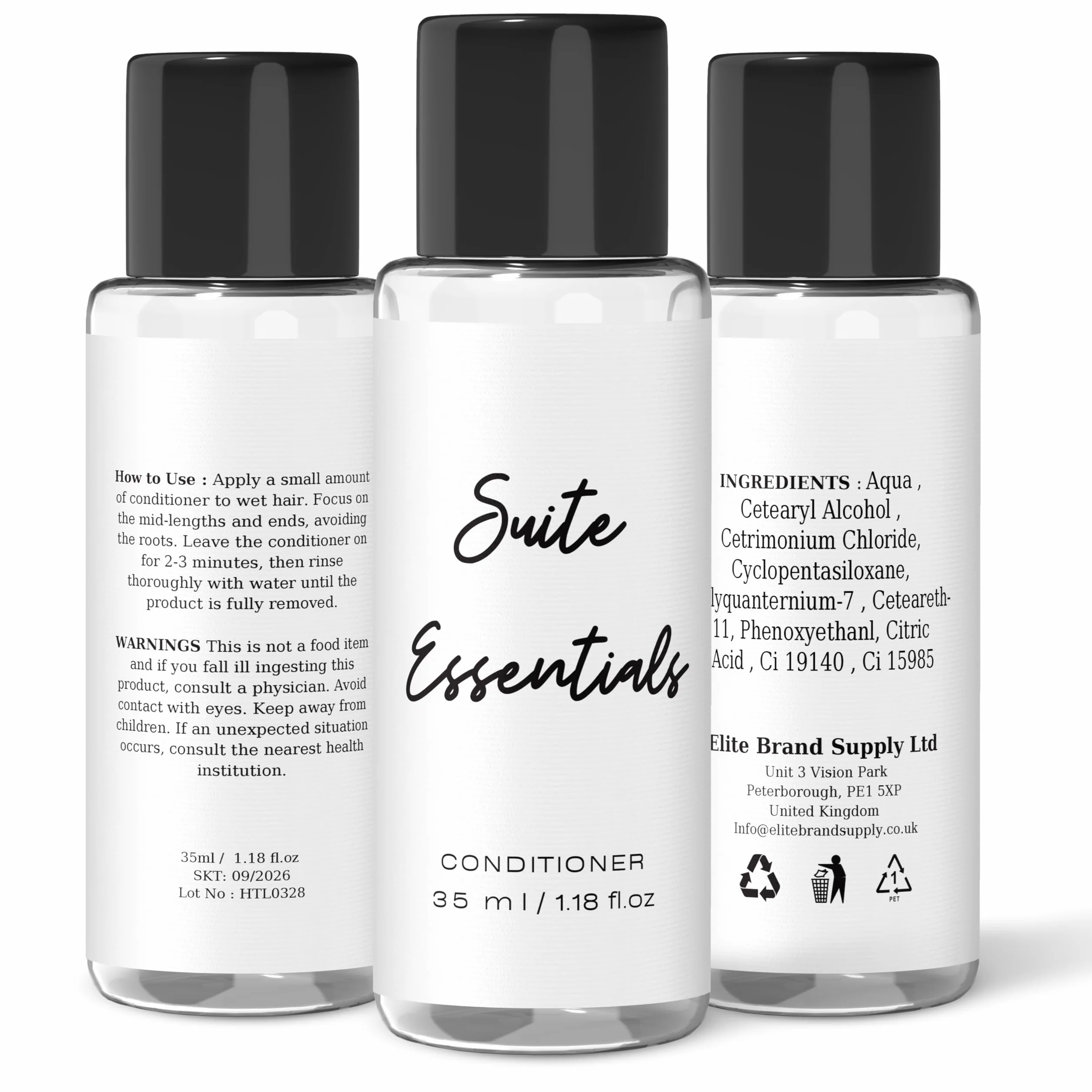 Confezione da 50 balsamo, 30 ml, ideale per hotel, camere degli ospiti, Airbnb e ospitalità, confezione riciclabile, mini balsamo per articoli da toeletta