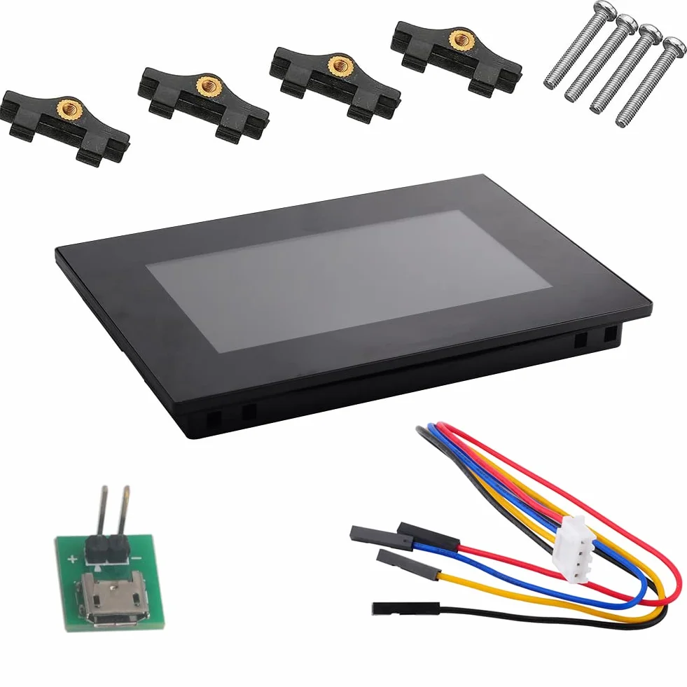 DIYmalls Nextion Intelligent 7 pollici HMI Display 5V Capacitivo Touch Screen 800x480 TFT LCD w/Custodia per Arduino Raspberry Pi (NX8048P070-011C-Y)