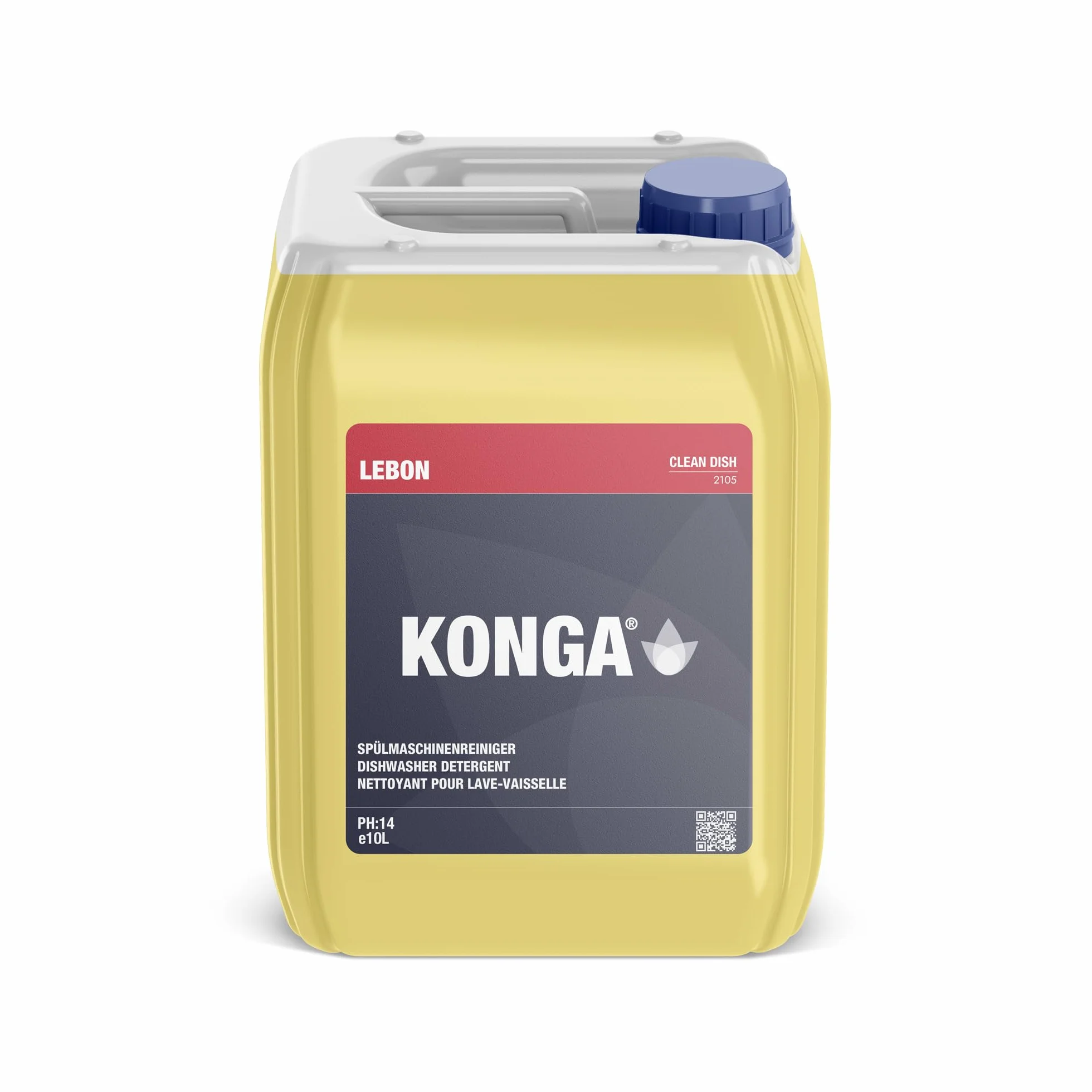 Konga Clean Dish - Detergente liquido per lavastoviglie commerciali con dosaggio automatico (5 litri)