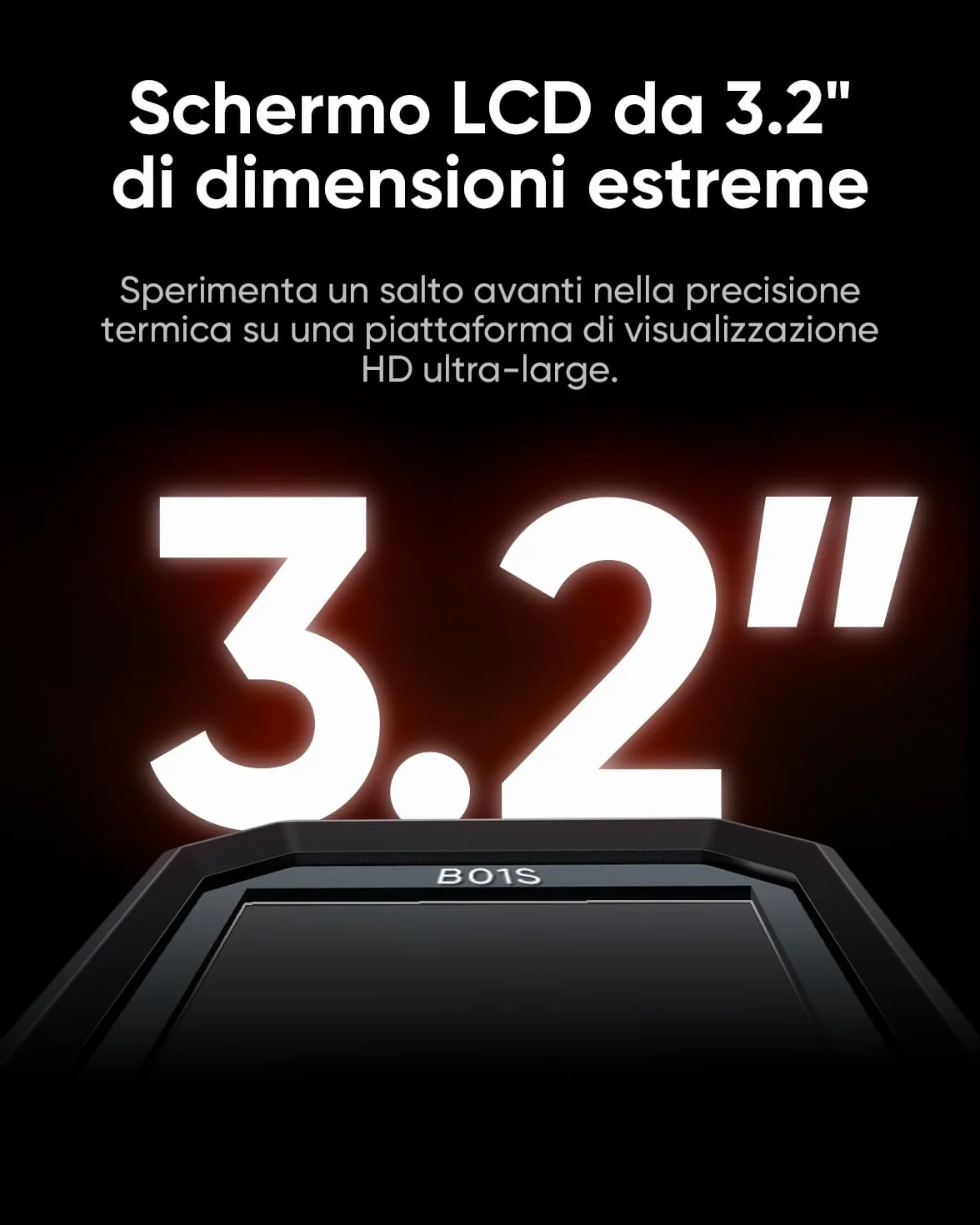 HIKMICRO Termocamera B01S, Risoluzione IR 256 x 192, WiFi, 25 Hz, Termocamera, schermo LCD da 3,2 "con risoluzione di 640 x 480, Imager Termico Portatile a Infrarossi da 49.152 Pixels