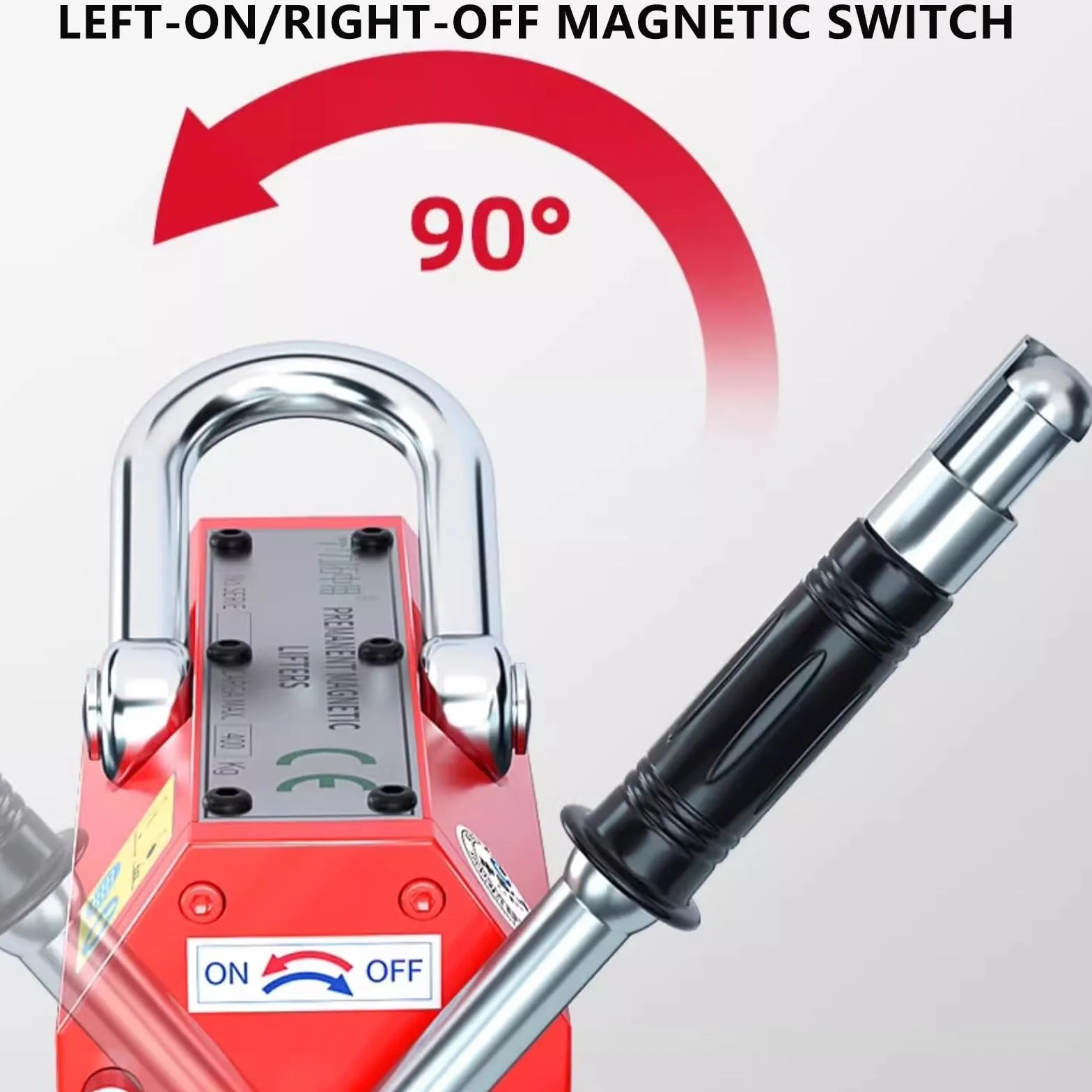 Sollevatore Magnetico Permanente, Magnete di Sollevamento per Piastre da 1000 kg, Adatto per Il Sollevamento di Attrezzature per Gru, Blocchi e Gru da Officina