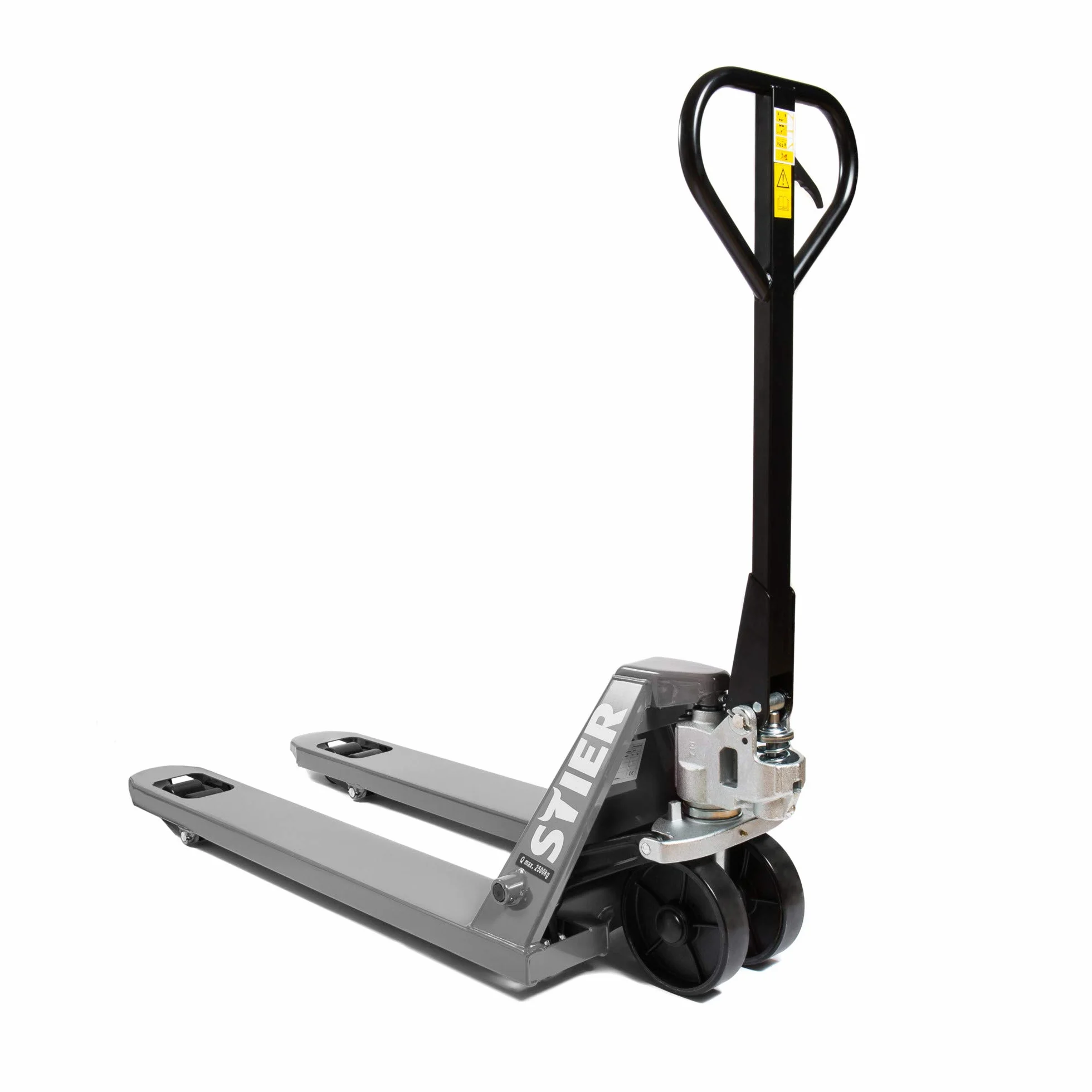 STIER Transpallet, portata 2500 kg, lunghezza delle forche 1150 mm, pneumatici in nylon grigio