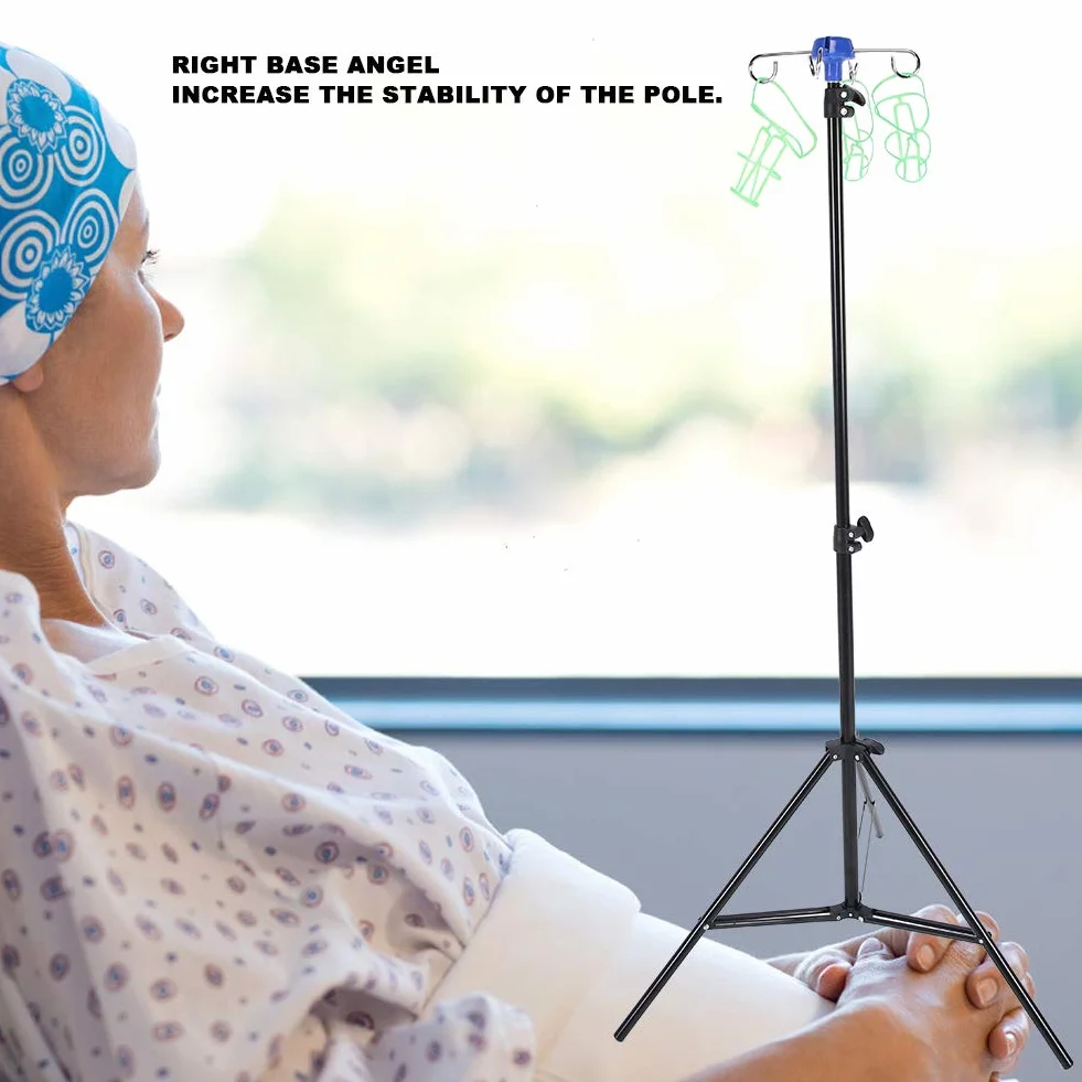Palo IV, attacco per endovenosa pieghevole, supporto per borsa antigoccia supporto pieghevole portatile per la cura domestica in clinica supporto per infusione