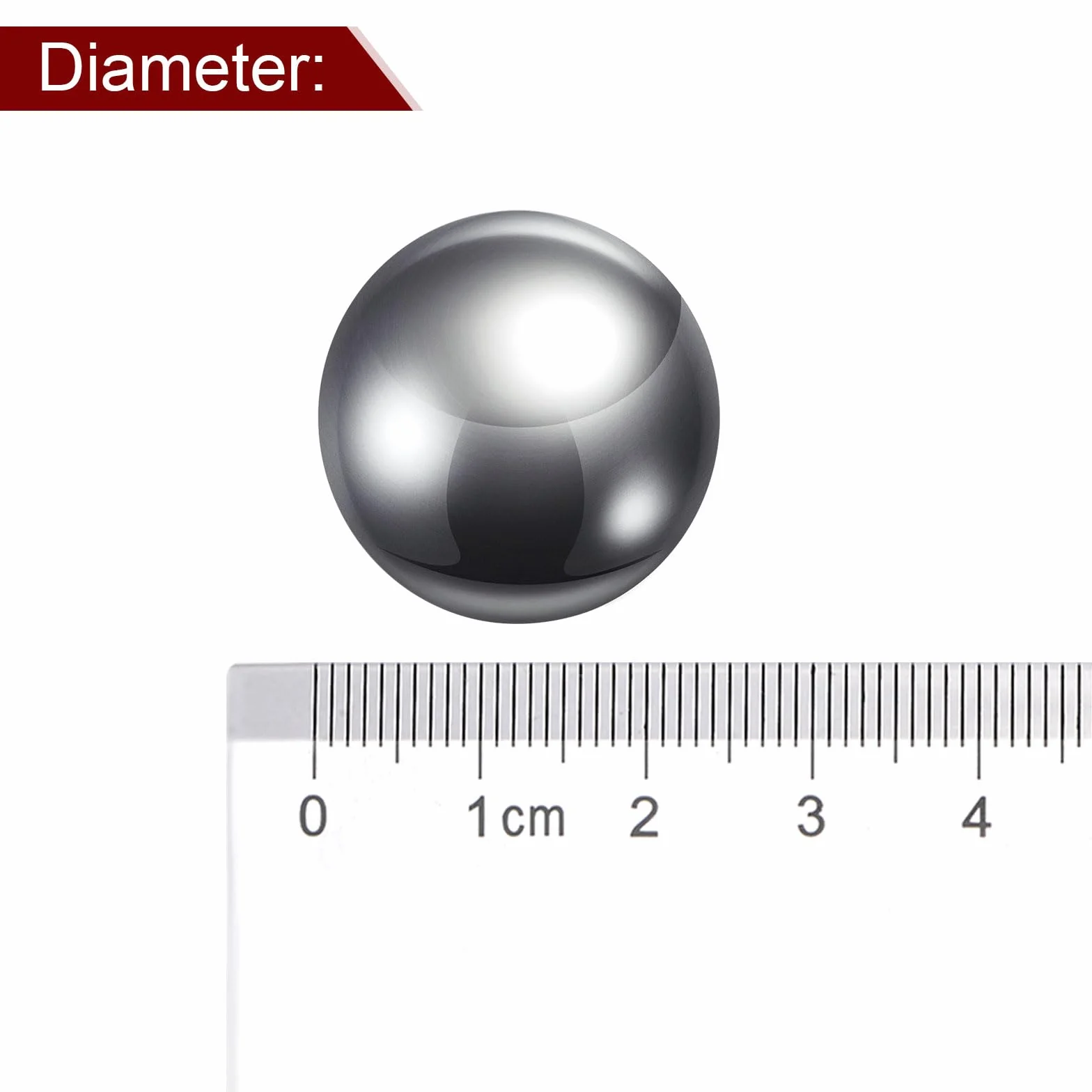 3 sfere di precisione in acciaio inox G200 201, diametro 24 mm, per cuscinetti