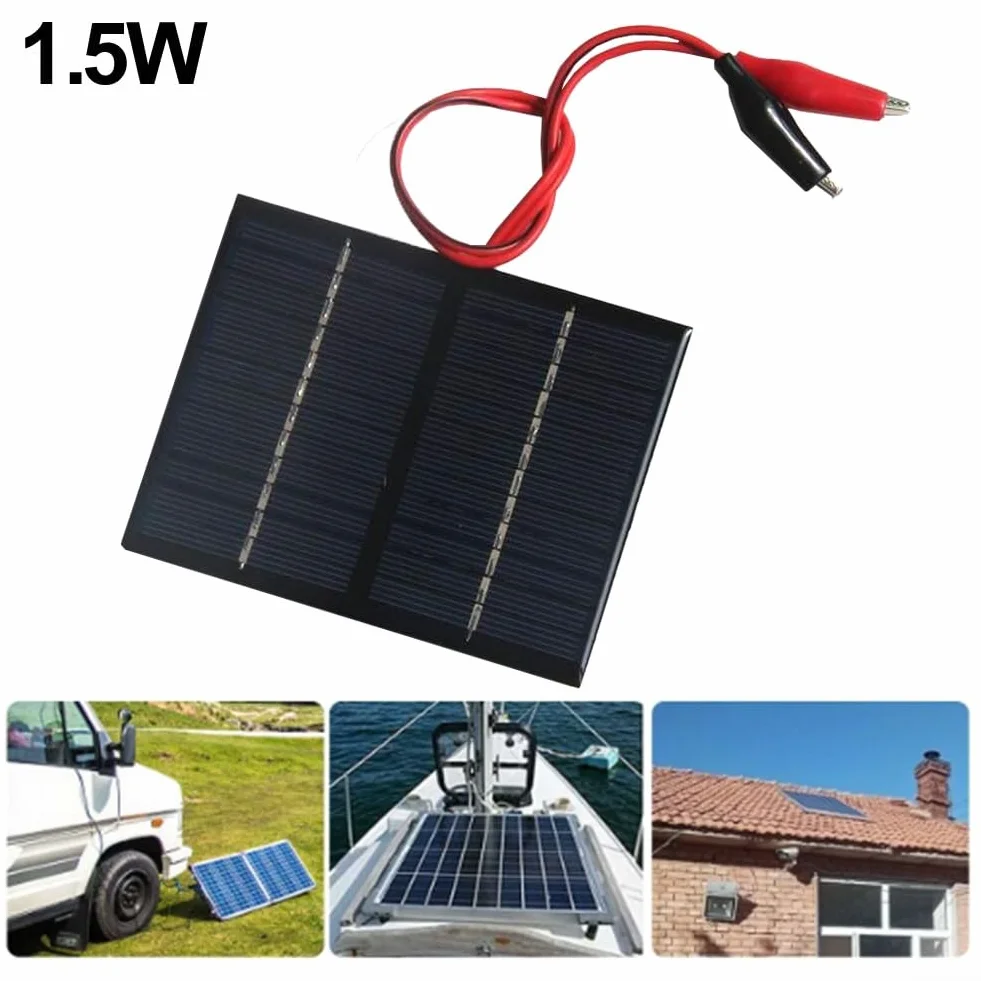 Pannello solare 12V 1,5W 115x90mm polisilicio mini celle portatili fai da te