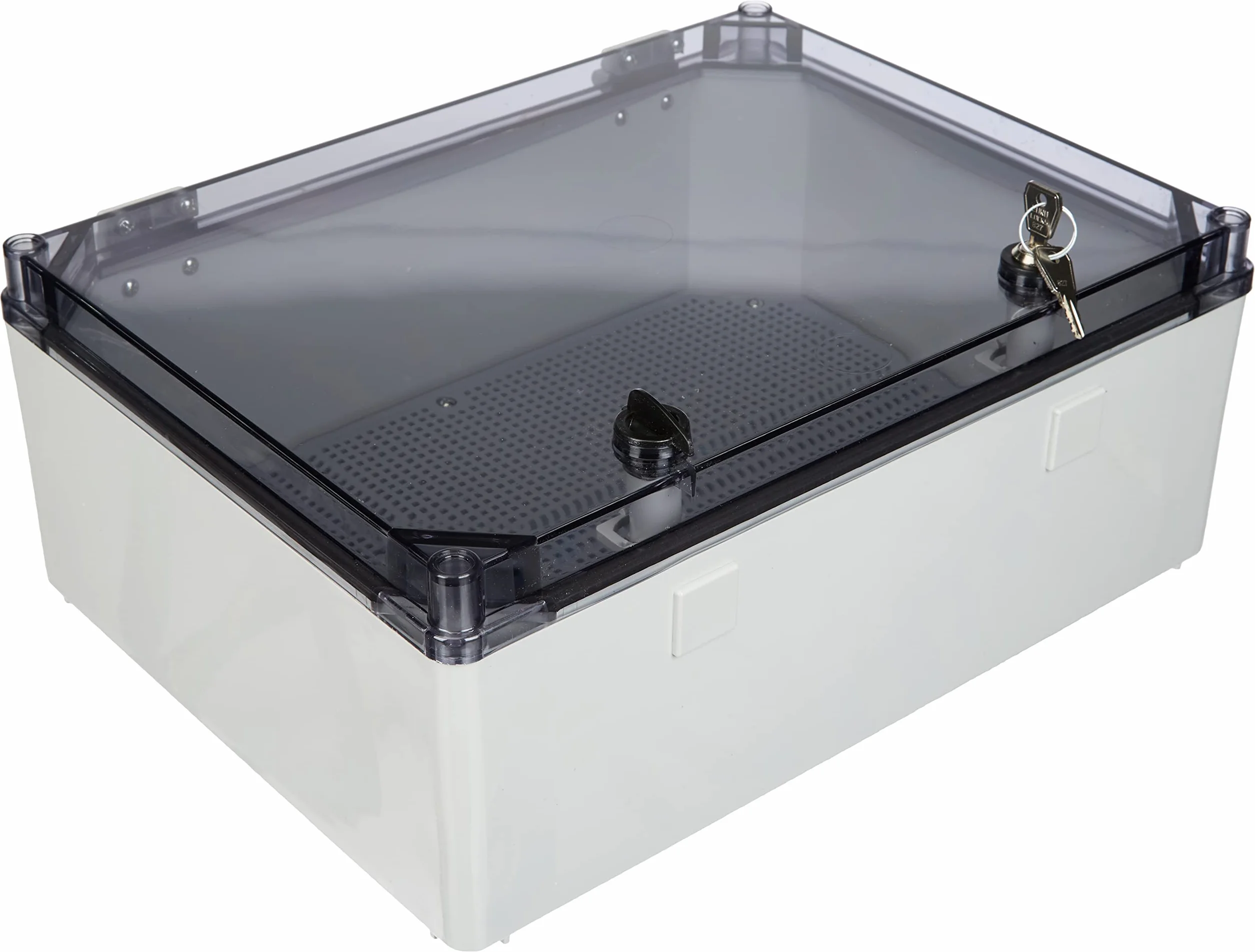 ELEKTRO-PLAST Armadio di controllo con serratura UNI-1/T, 400 x 300 x 160 mm, alloggiamento industriale, scatola di commutazione, IP65, 43.11, 5757, grigio