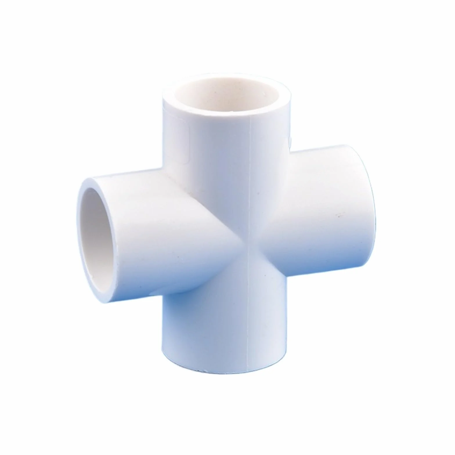 Separatore di tubi, 1 pz connettore a croce for tubi in PVC connettore for irrigazione da giardino raccordi for tubi 'acqua giunto a 4 vie(White,50mm)