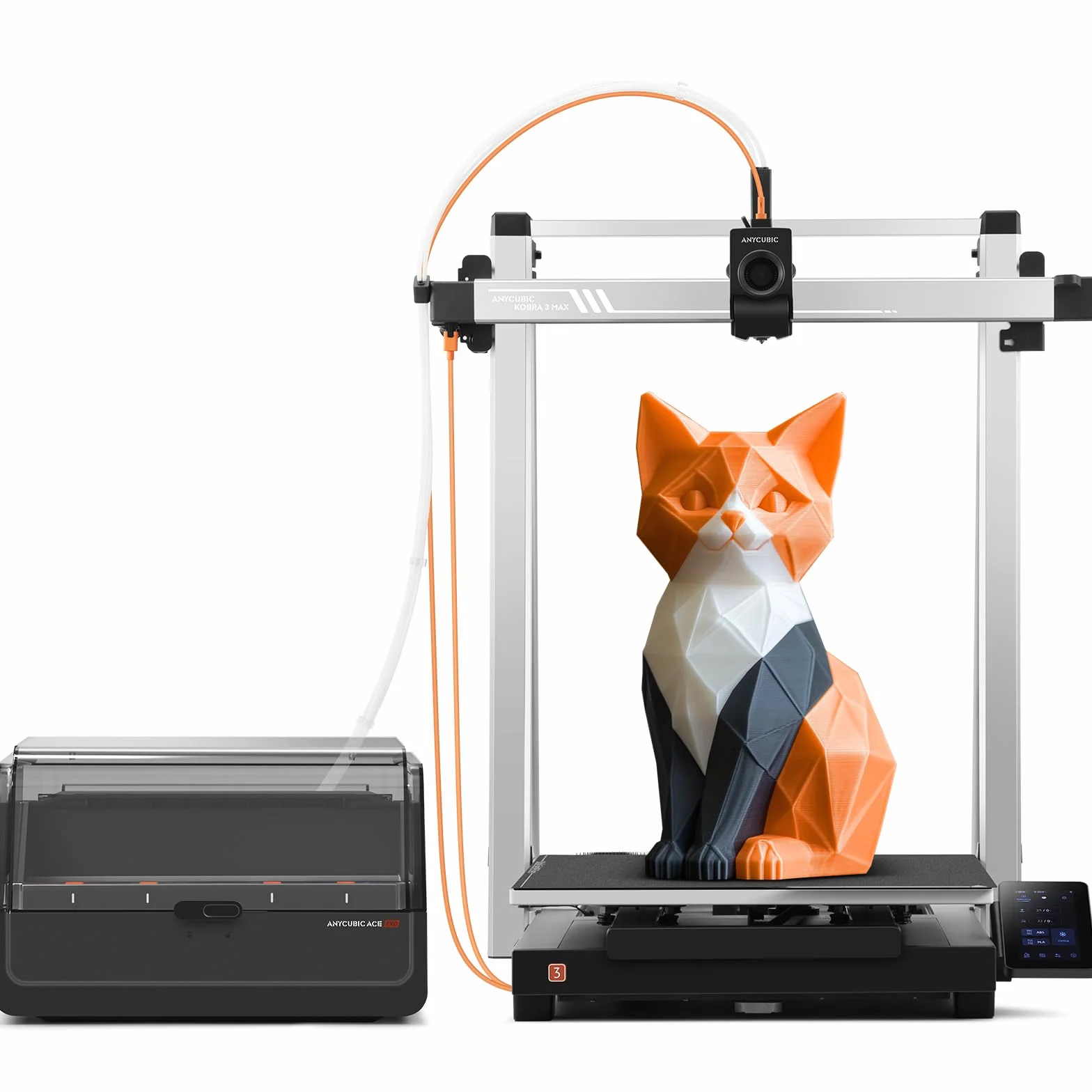 ANYCUBIC Kobra 3 Max Combo Stampante 3D, 420 * 420 * 500mm Mega-Scale Build Volume, Stunning 4 o 8 Colori di Stampa, Asciugatura e Stampa allo Stesso Tempo,Lavorare con tutti Principali Filamenti