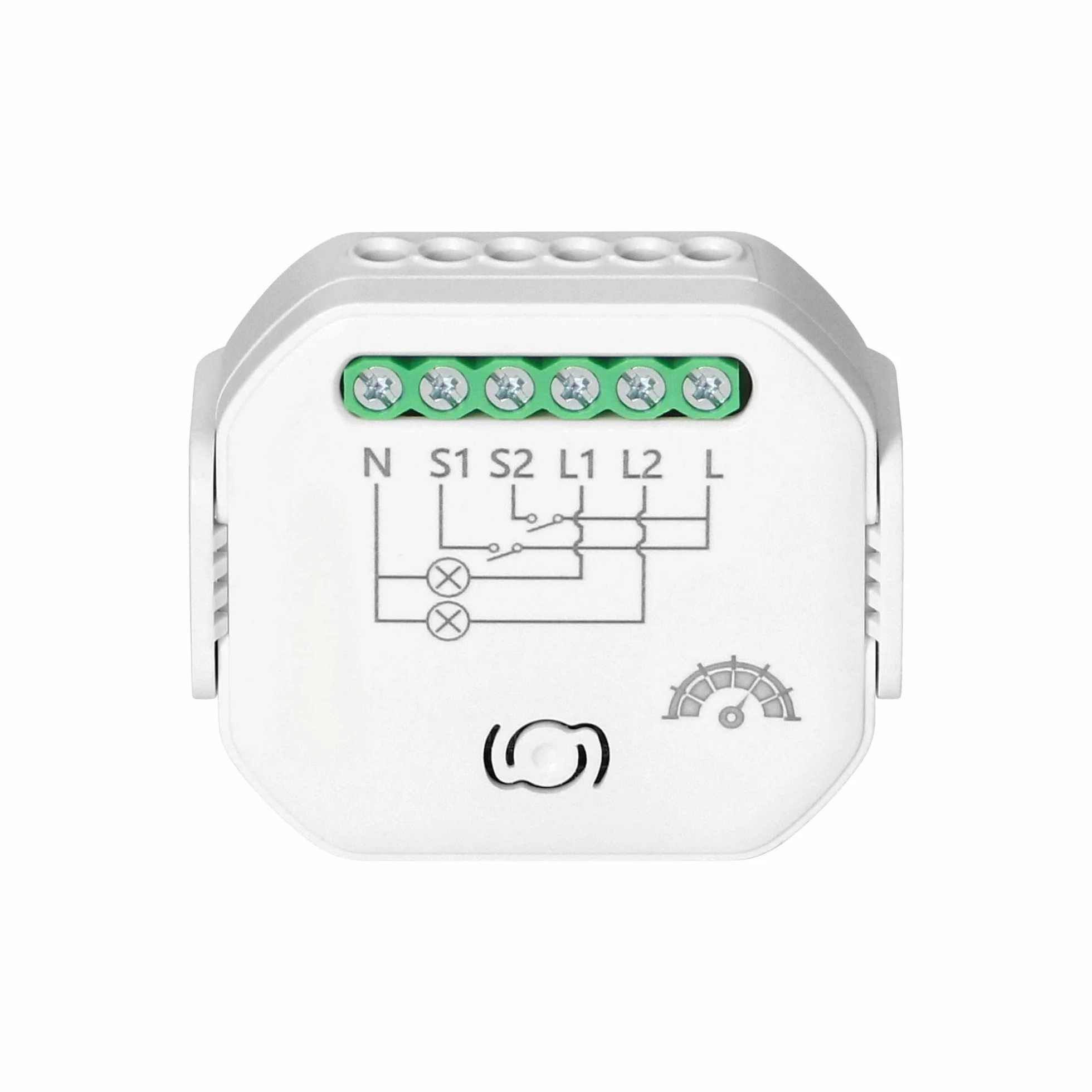 Interruttore Wifi/Bluetooth Relè Wifi Tuya Smart Controllo Remoto Rele per Luci Montaggio in Scatola di Giunzione o su Guida DIN (relè con dimmer - 2 canali)
