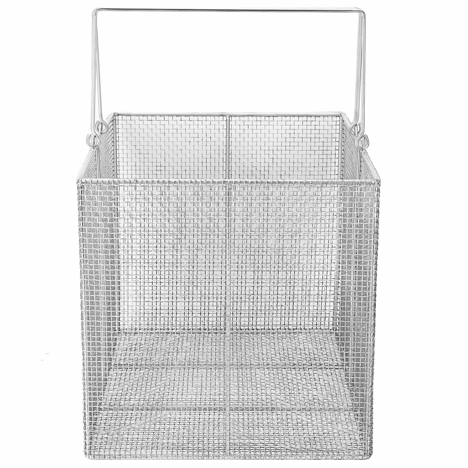 stonylab Cestello per Pulizia a Ultrasuoni in Acciaio Inossidabile 304, Design Quadrato a Doppia Maniglia, per Uso in Laboratorio, 40x30x30 cm (LxLxH)