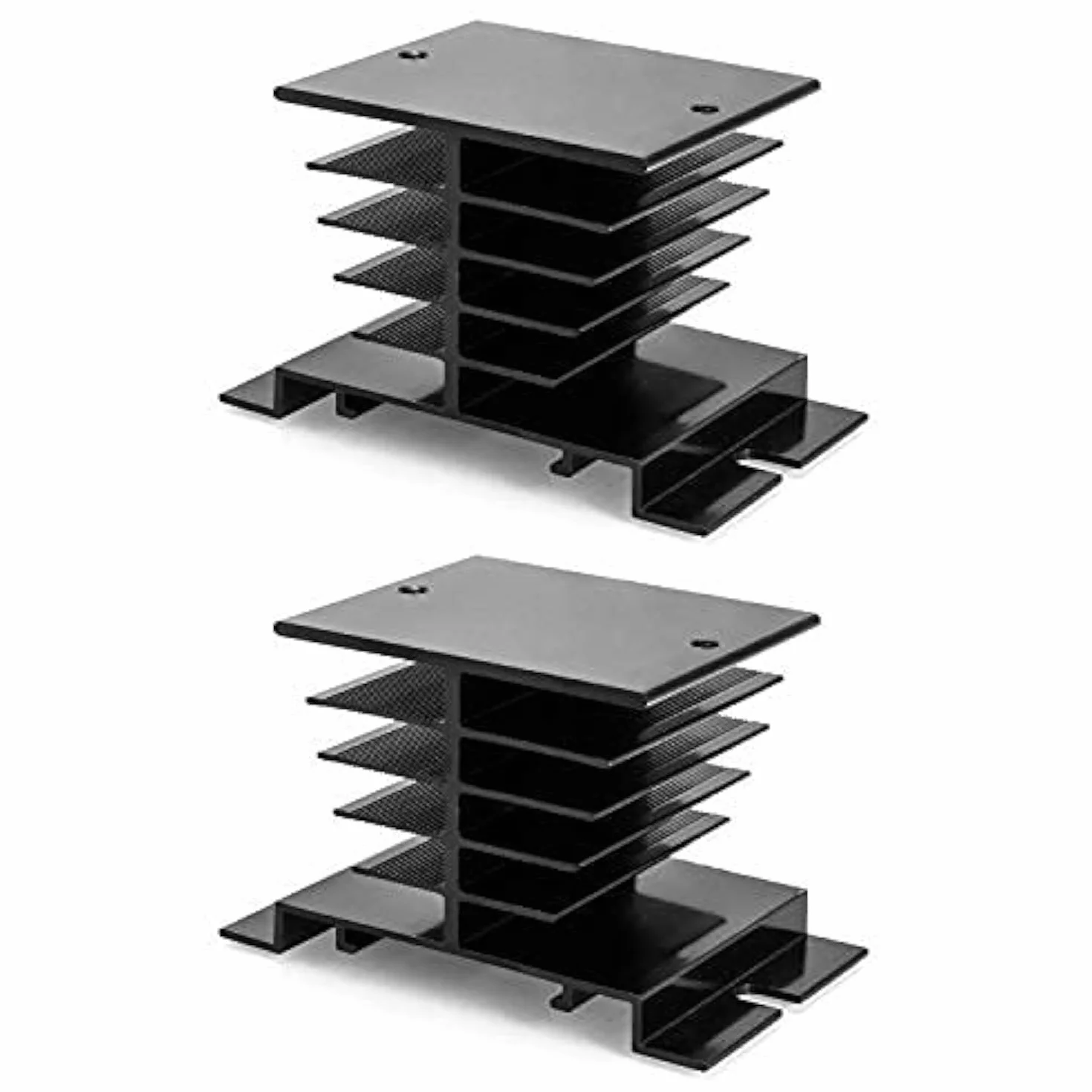 QWORK® - 2 Pezzi Relè a Stato Solido SSR Dissipatore in alluminio, dissipatore di calore per SSR-10A, 25A, 40A (2 Pezzi)