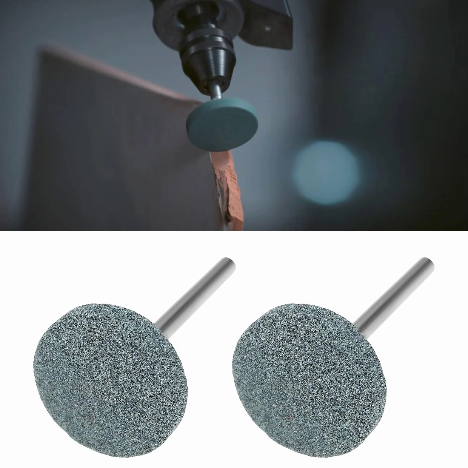 10 Pezzi Di Mole Abrasive In Carburo Di Silicio Da 20 Mm Con Gambo Da 1/8 Compatibile Con Dre-Mel