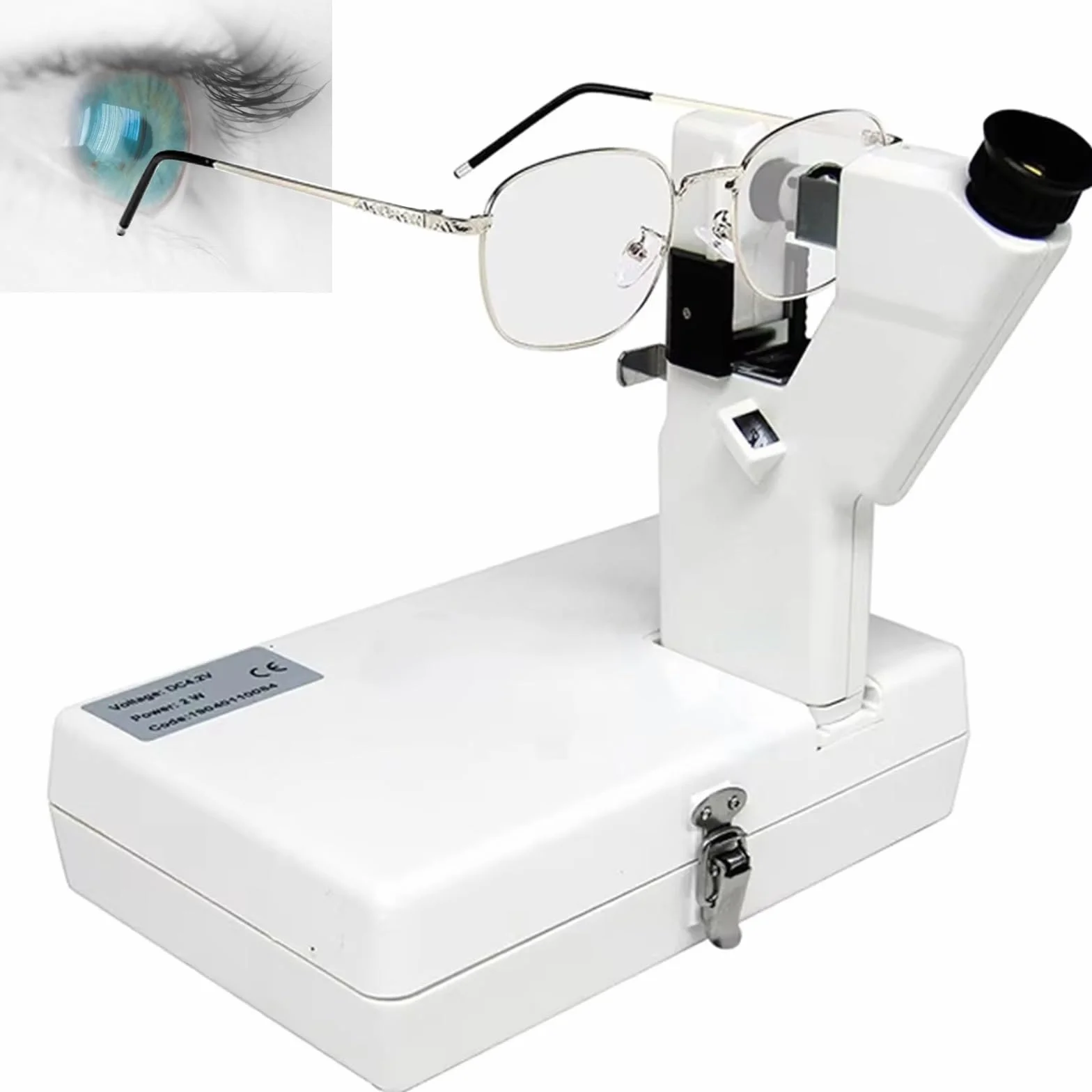 Frontifocometro ottico manuale portatile,Lensometer Optometry Lens Checker con lente HD, Scanner for lenti for occhiali Attrezzatura for test di occhiali,Manopola di regolazione, for lenti da 20-80 mm