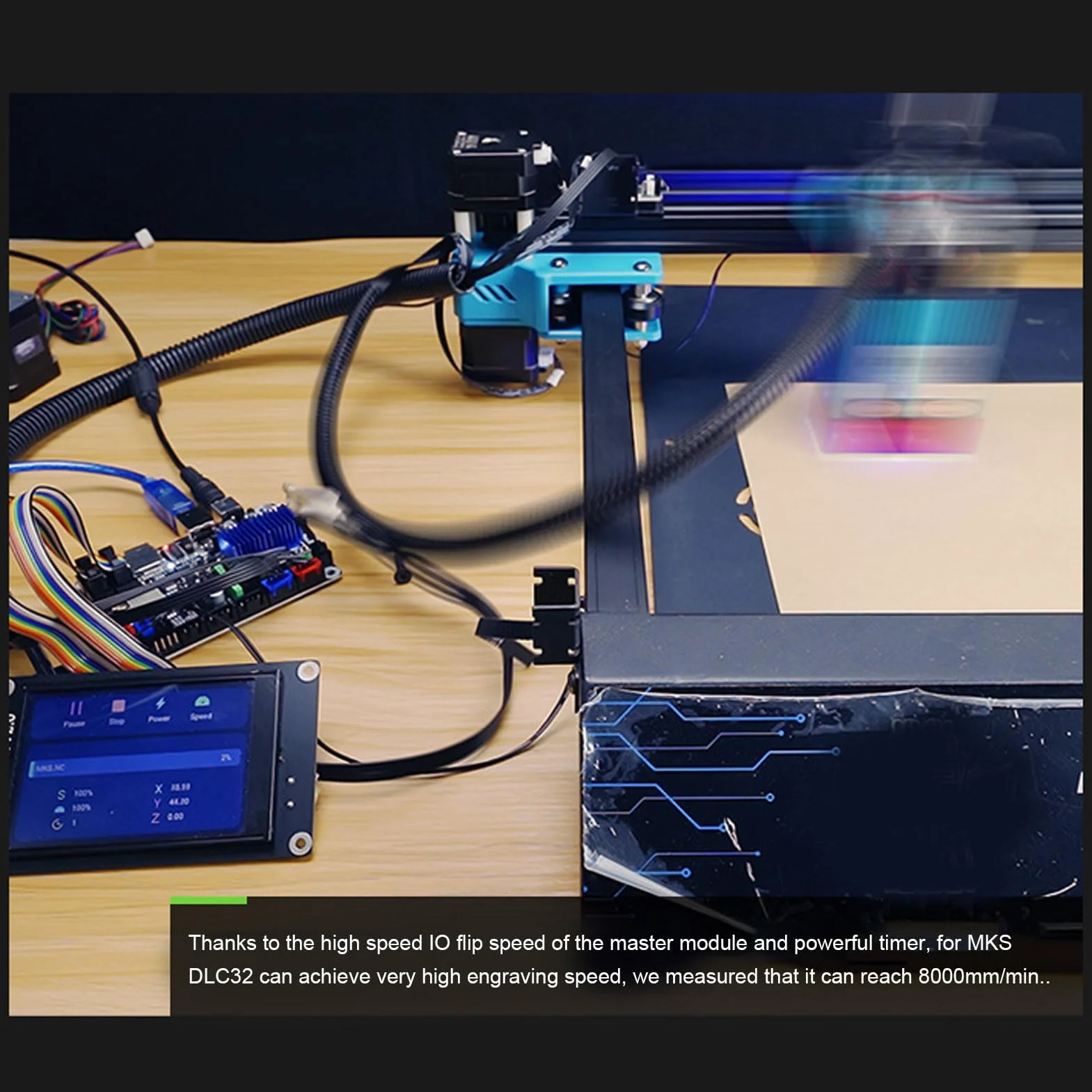 Scheda di Controllo della Stampante 3D MKS DLC32 V2.1 Scheda di Controllo a 32 Bit con WiFi 2.4 Pollici TS24 R V2.1 Scheda Principale della Macchina per Incisione Touch, per 3D Printer