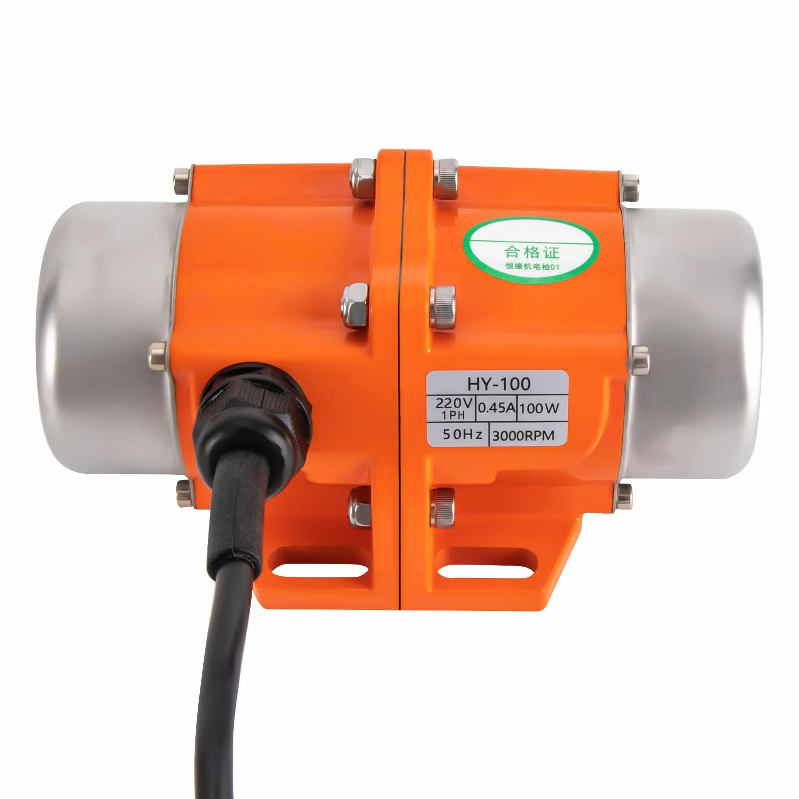 Motore a vibrazione da 100 W con regolatore di velocità, 3000 giri/min, piccolo vibratore motore asincrono, per macchine in tessuto, lavorazione degli alimenti, costruzione di attrezzature