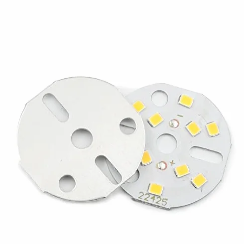 Othmro Chip LED da 5 W, diametro 32 mm, 2835 SMD LED, lampadina in alluminio 15-17 V, bianco caldo 3000 K, 120 lm, 5 pezzi