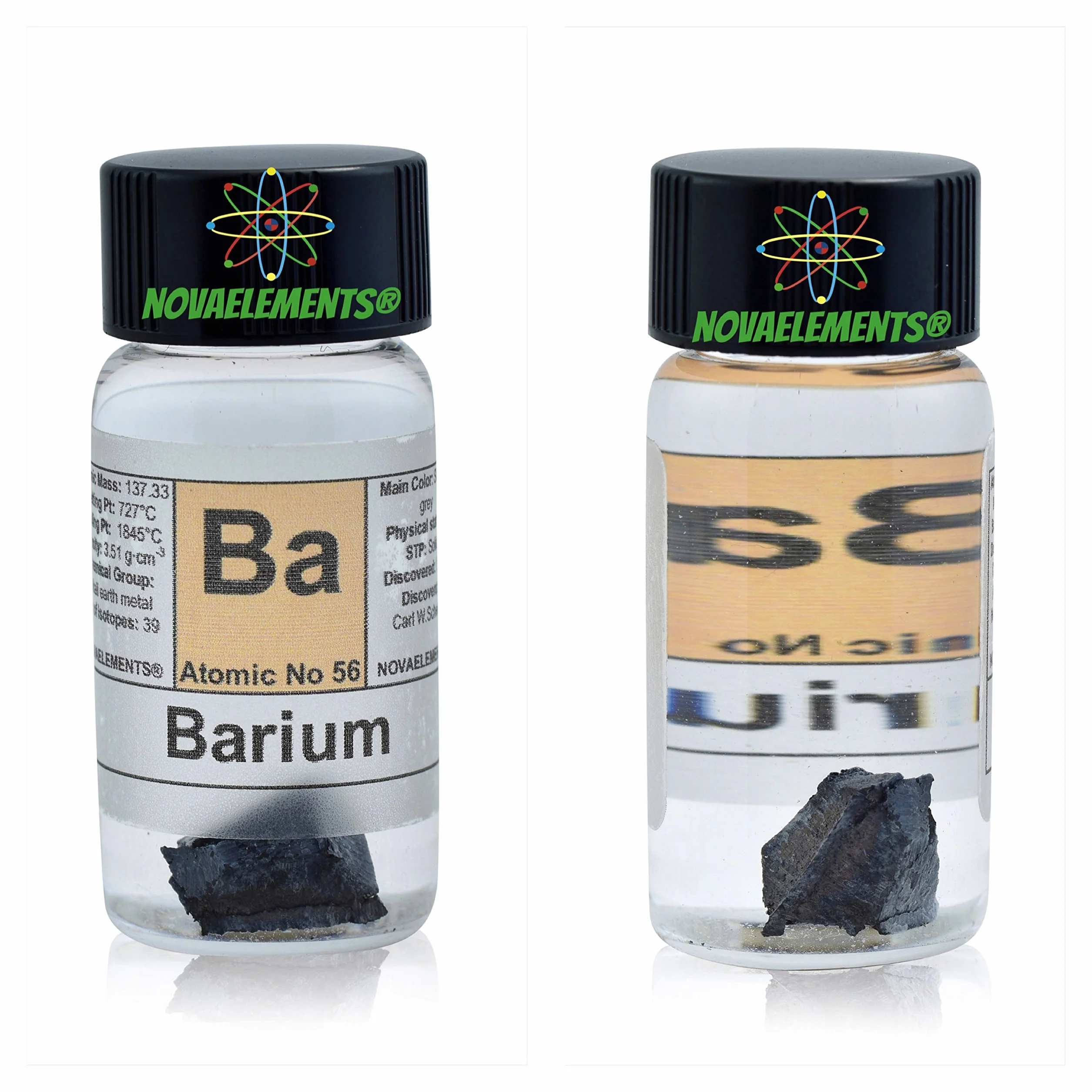 Bario metallo elemento 56, 99,9% 1g in fiala di vetro - Barium metal element 56, 1g 99,9% in glass vial