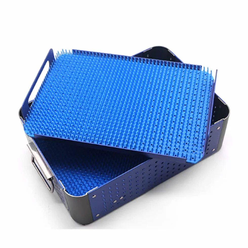 Scatola di sterilizzazione per strumenti chirurgici, in acciaio inox, ad alta temperatura e pressione, 37 x 22 x 10 cm, scatola professionale per la disinfezione degli strumenti