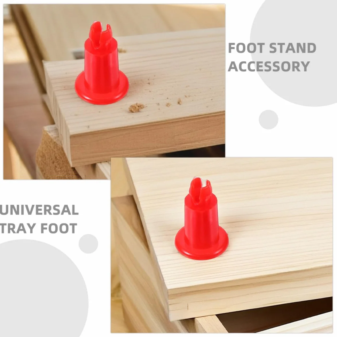 Supporti per Bilancia Elettronica 12 Pezzi, Livellatori in Plastica Rossa, Accessori Stabili Antiscivolo per Piatti di Bilance Digitali Fino a 30 Kg, Ricambi per Uso Professionale