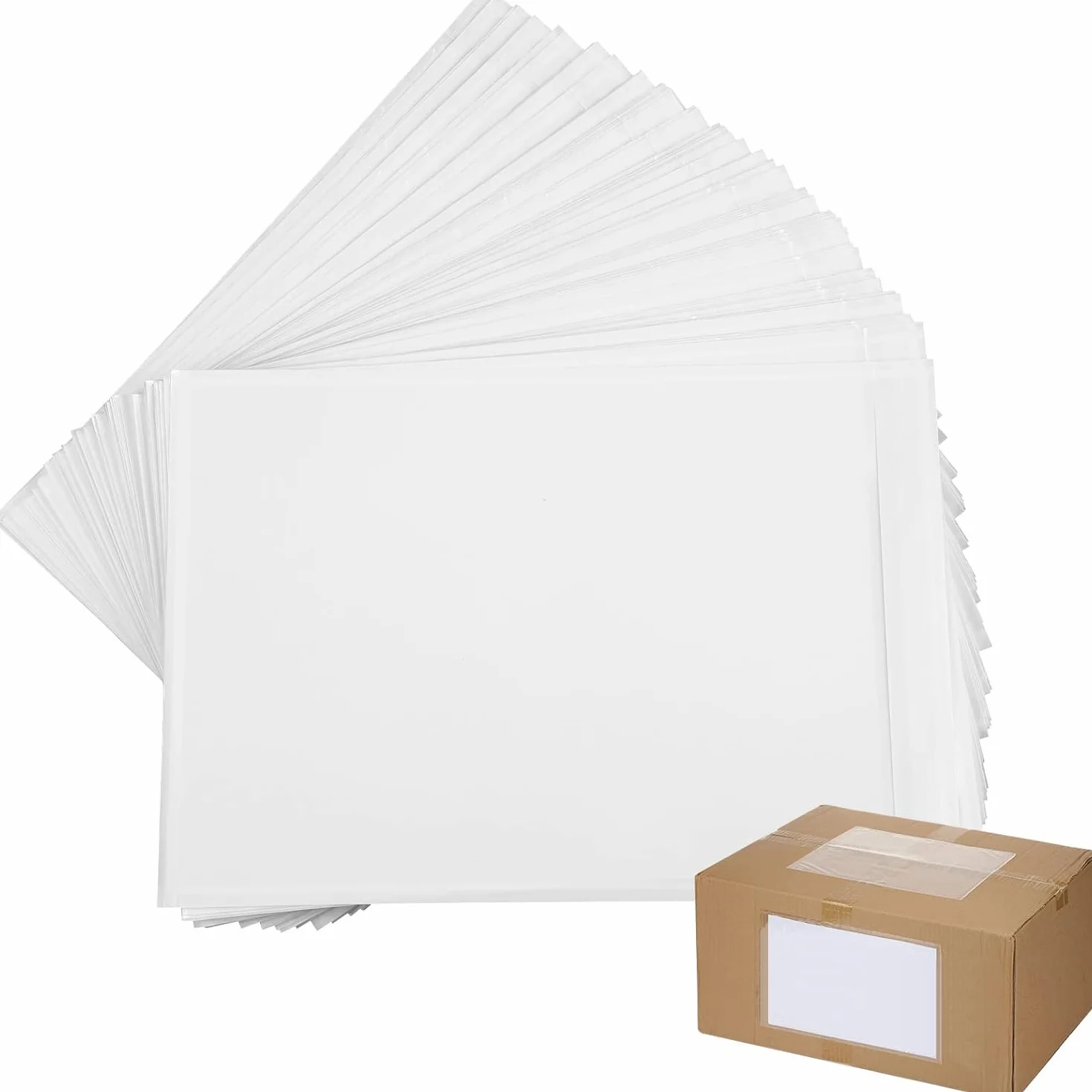 Set di 1000 buste autoadesive per etichette di spedizione, 15 x 22 cm, porta lista postale trasparente per etichette, fatture