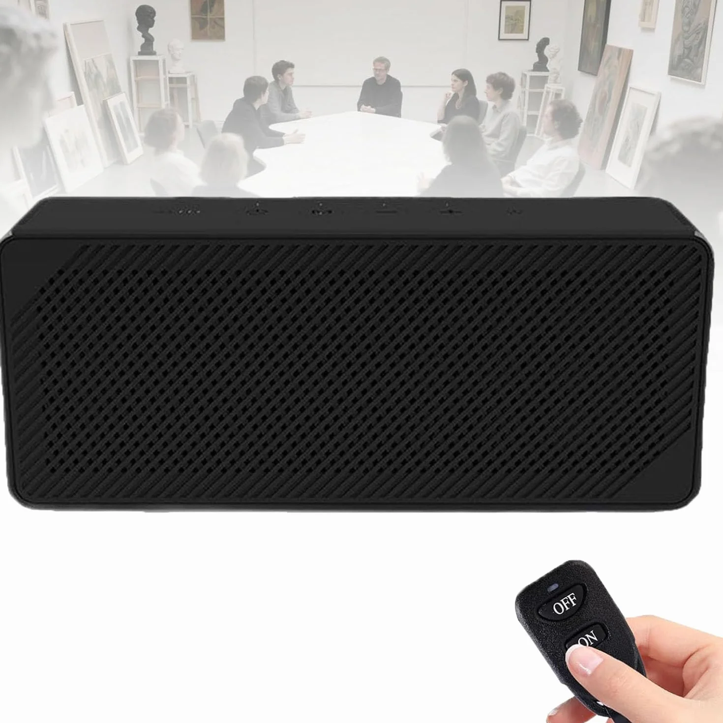 Microfono jammer ad attivazione vocale, dispositivo anti-registrazione a ultrasuoni con schermo di interferenza a 270° per riunioni sicure e uso in ufficio