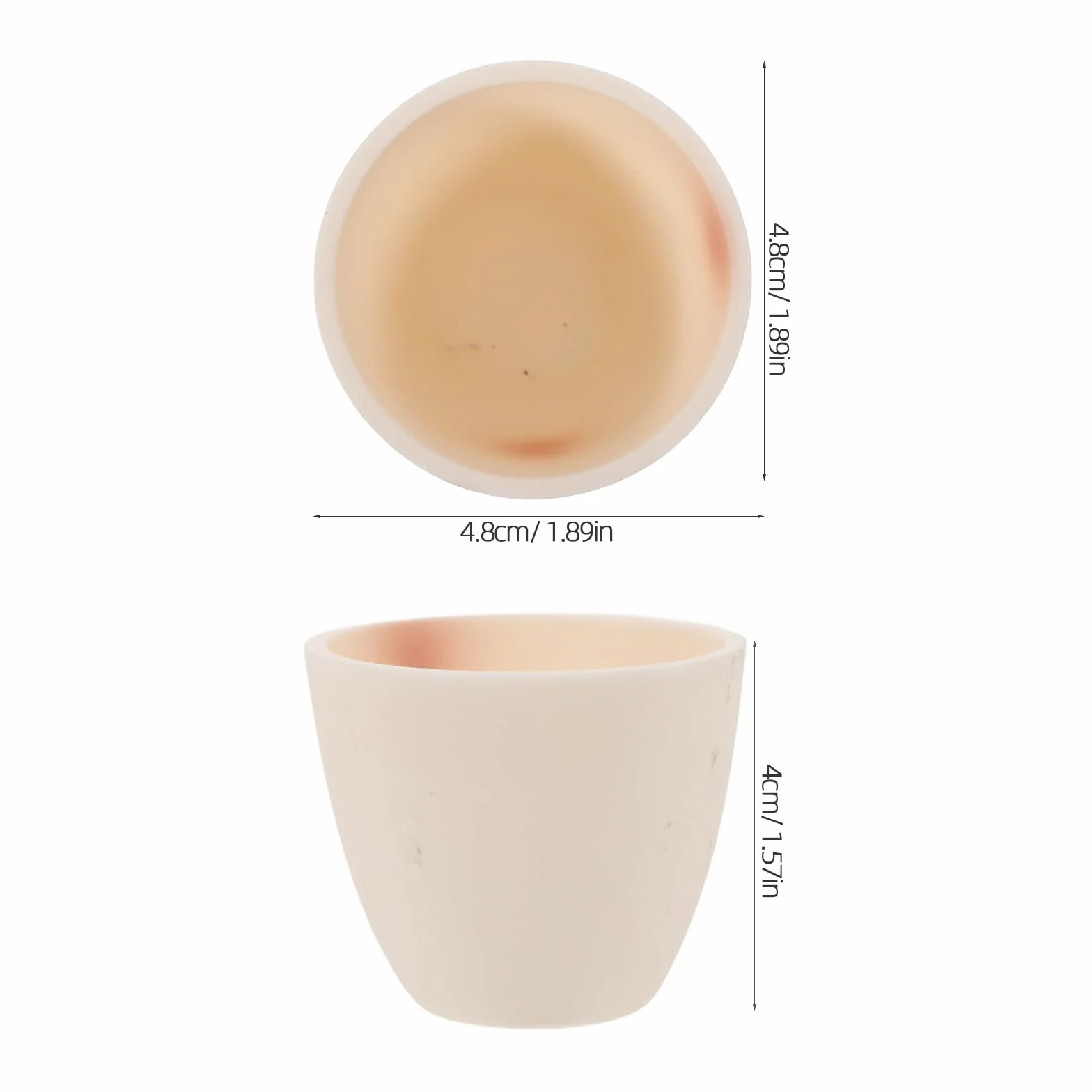 iplusmile Crogiolo in ceramica accessori da laboratorio 4,80 x 4,80 x 12,00 cm tazza da laboratorio in ceramica per analisi di laboratorio e crogiolo applicazione