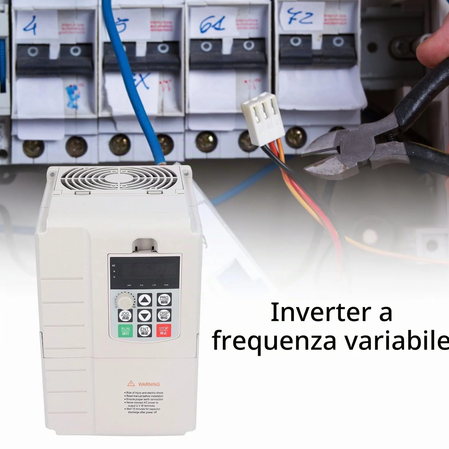 Azionamento a frequenza variabile, 5.5KW Ingresso monofase 220V Uscita trifase 380V Azionamento VFD programmabile a 8 fasi Controllo PID Regolatore di velocità VFD regolabile a basso rumore Inverter