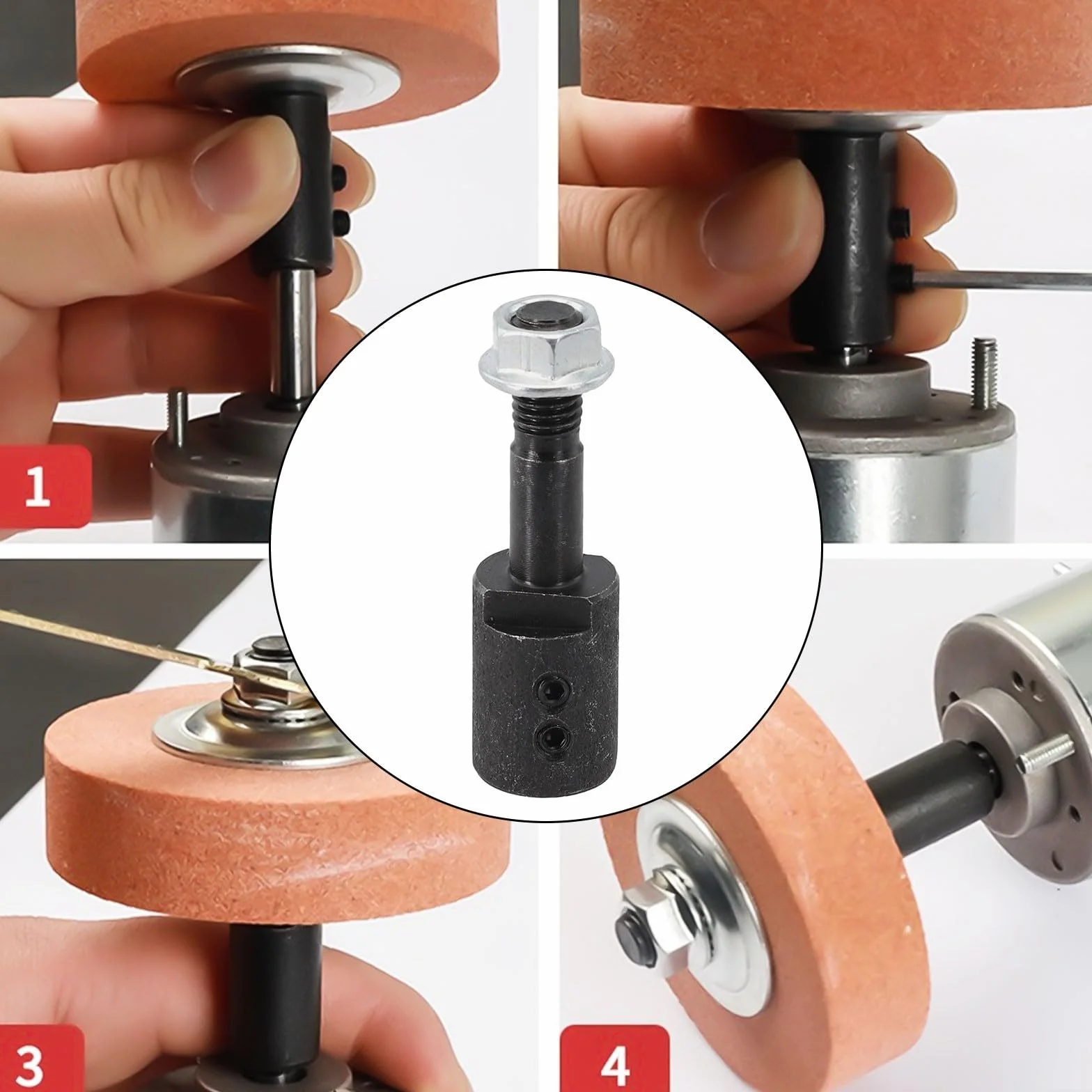 Adattatore per convertire trapani in strumenti di rettifica compatibile con alberi motore da 5 mm, 6 mm, 8 mm, 10 mm, 12 mm, 14 mm, 16 mm, per attività di lucidatura in officina (14 mm)