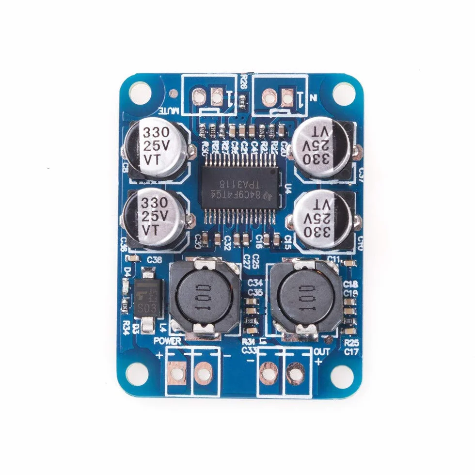 TPA3118 PBTL 60W DC 8-24V Mono Digital Audio Amplifier Board AMP Module Chip 1X60W 4-8 Ohms Replace TPA3110 For Arduino