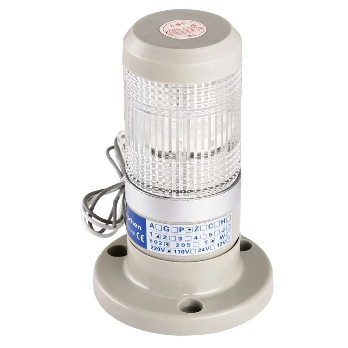 Heschen lampadina LED luce di avvertimento torre luce di segnale 220 V AC bianco 2 fili