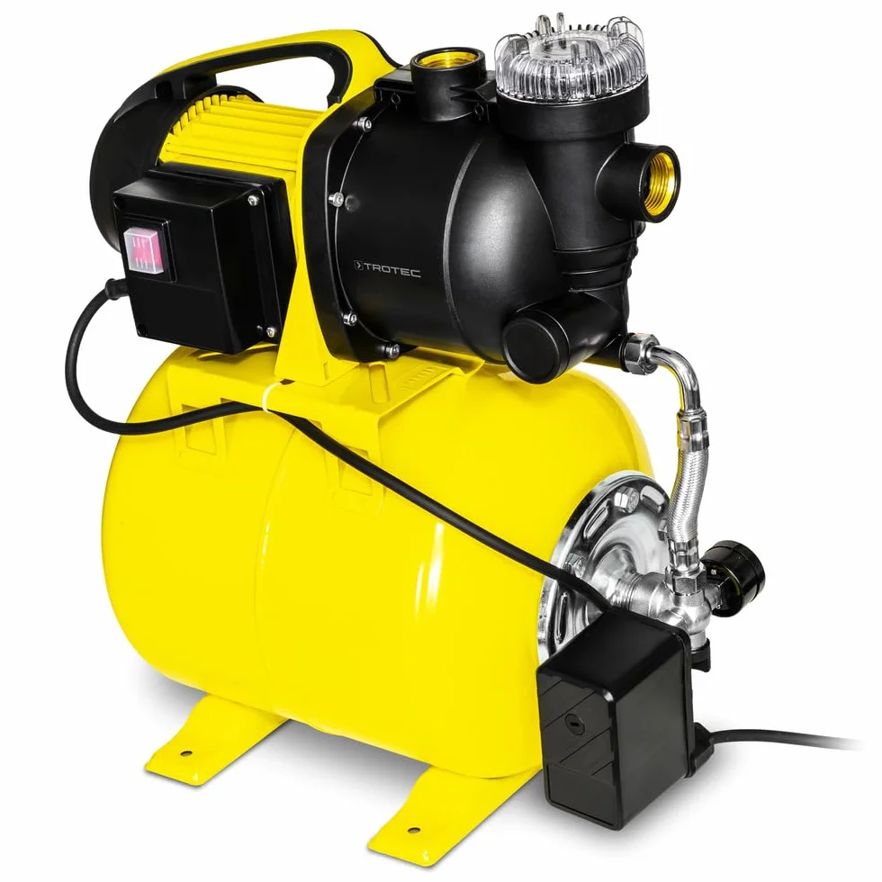 TROTEC TGP 1025 EF - Pompa con prefiltro, 3500 l/h, 1000 W, 30 m, risparmio energetico, auto-arresto, approvvigionamento idrico industriale, irrigazione