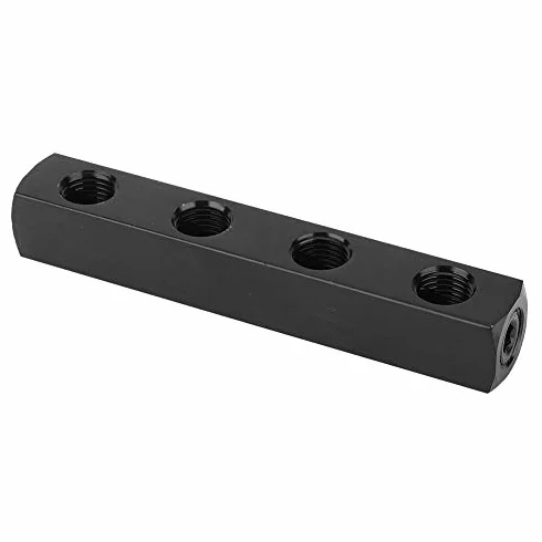 Separatore Collettore Aria Pneumatica 3 Vie 4 Vie Blocco Alluminio Connessione Rapida BSPP 1/4 Pollice