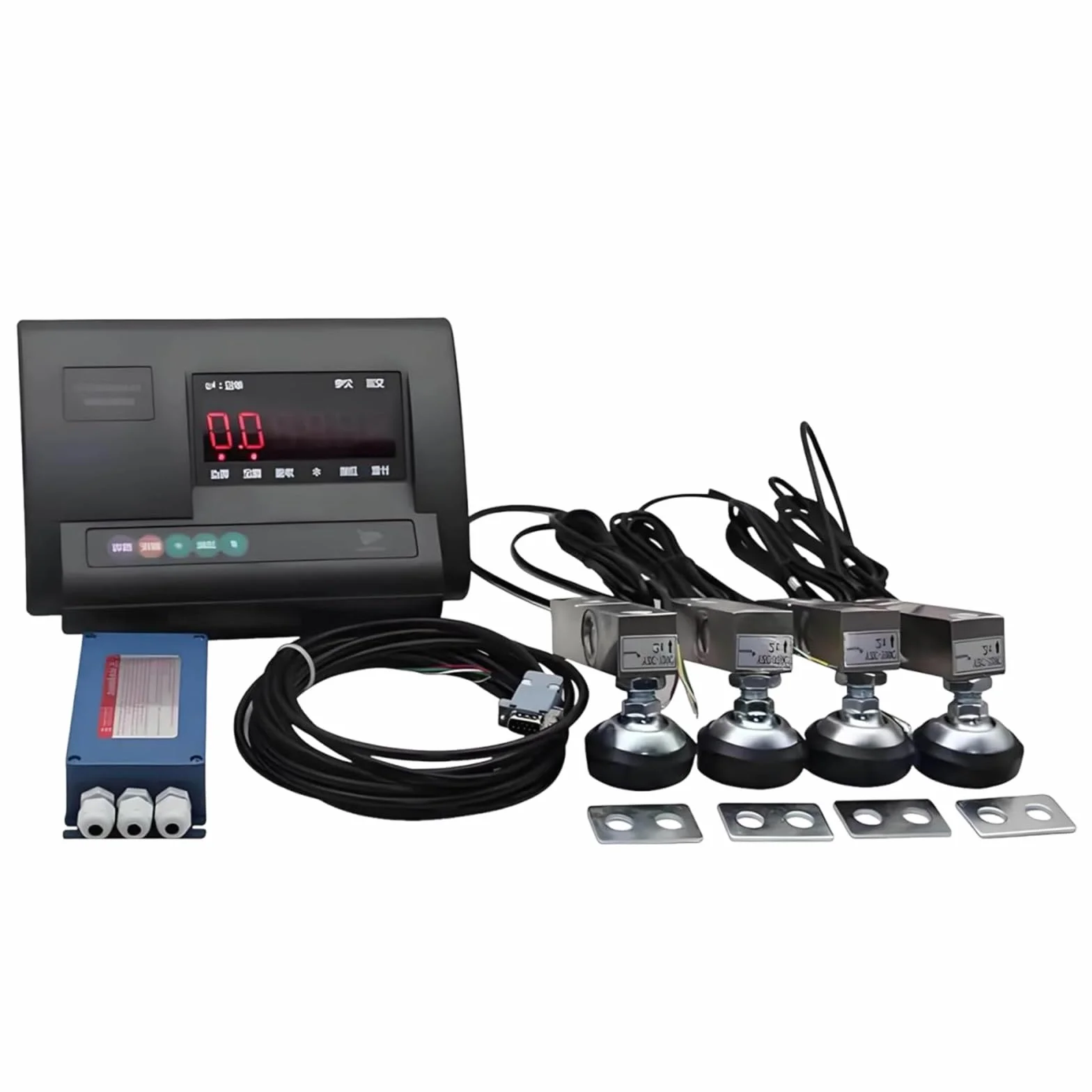 Bilancia Zootecnica Digitale Alta Precisione 11000LBS, 4 Celle di Carico, LED Display, Scatola Impermeabile Acciaio Inox per Bovini Suini Ovini