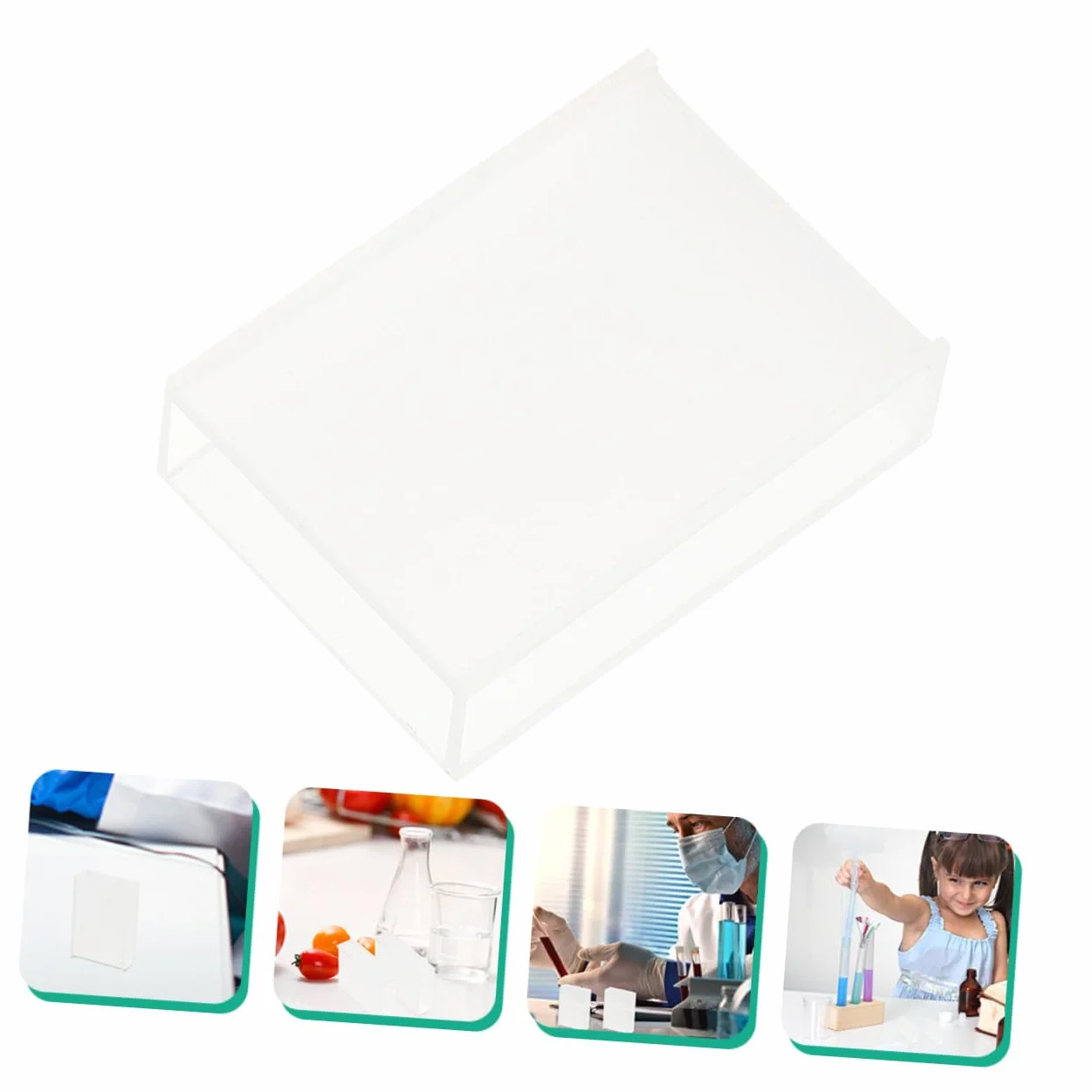 Cuvette Spettrofotometro Vetro Percorso Ottico 50mm Alta Trasparenza