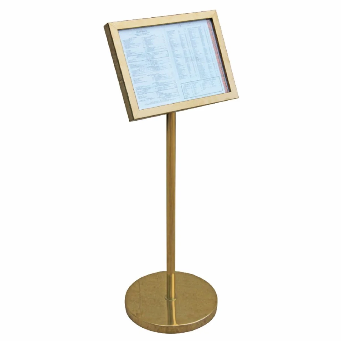 García di Pou 174.09 porta menù con supporto integrato, 27.5 x 115 cm, Oro