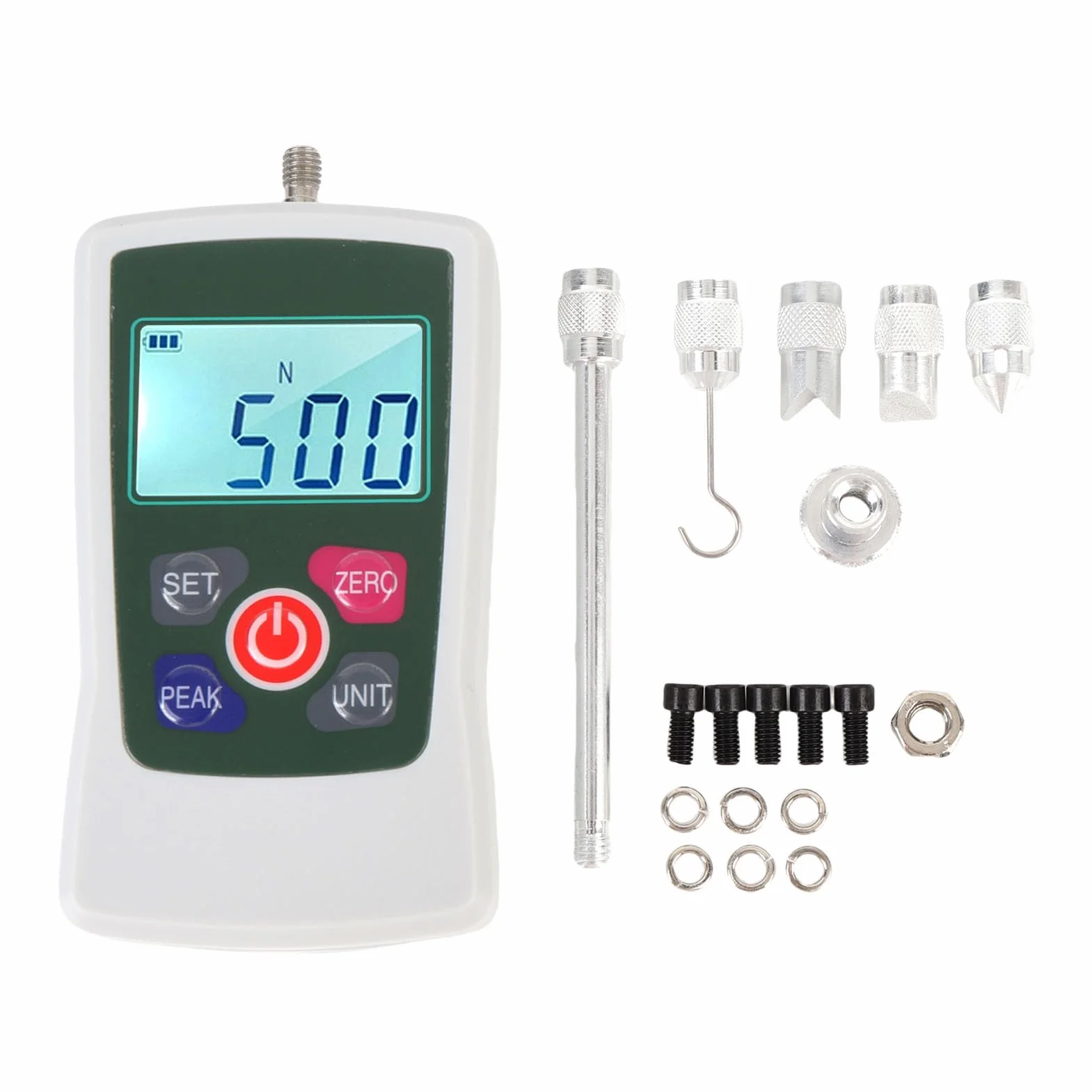 5n Digital Force Manuge, Push Pull gauges Portable Force Meter Dynamometro Intervallo di Pressione del Tester Messore di Spinta con unità N/LB/Kg/Oz, Custodia di Archiviazione