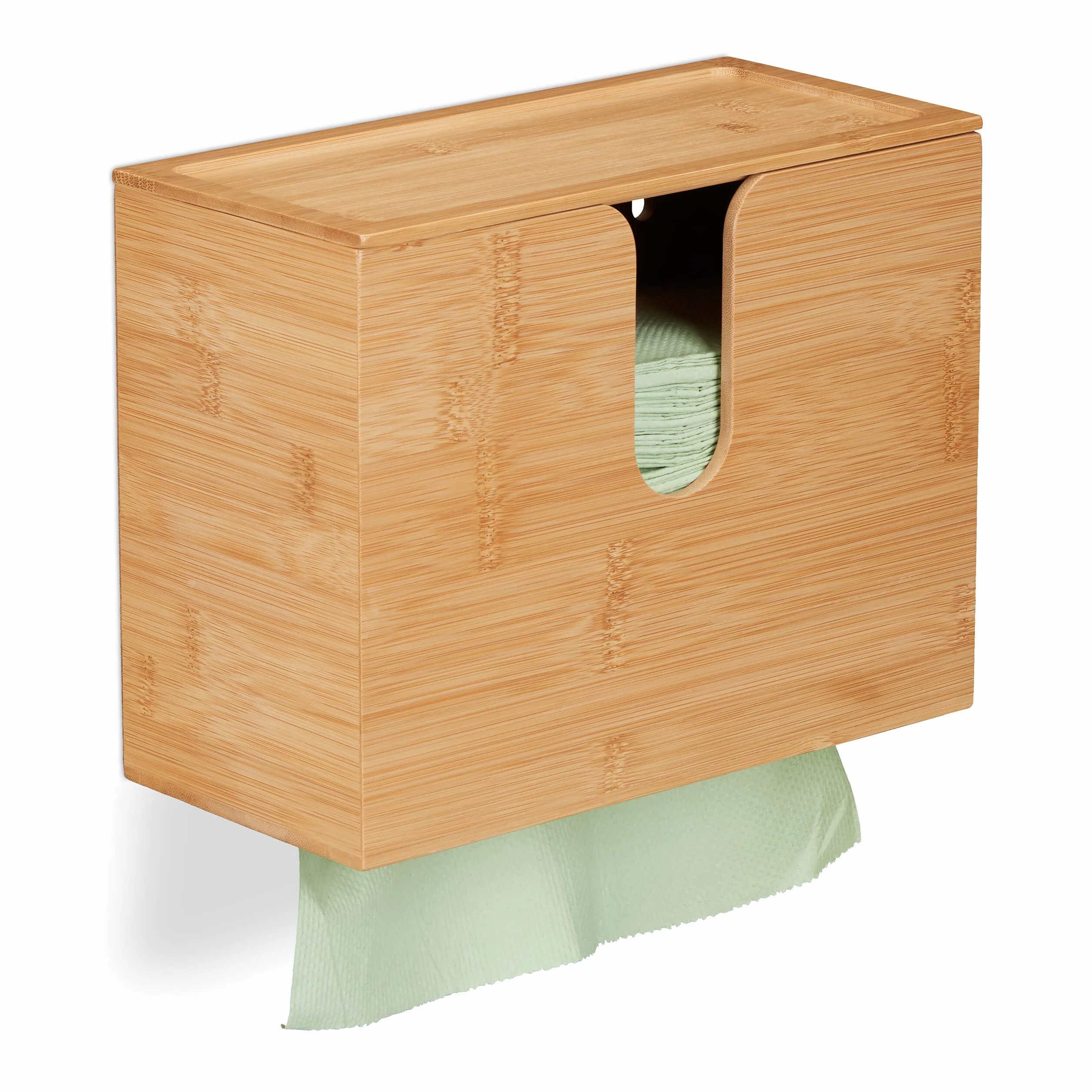 Relaxdays Distributore Asciugamani Carta da Parete Salviette Formato H2 Dispenser Bagno 21 x 27 x 13 cm