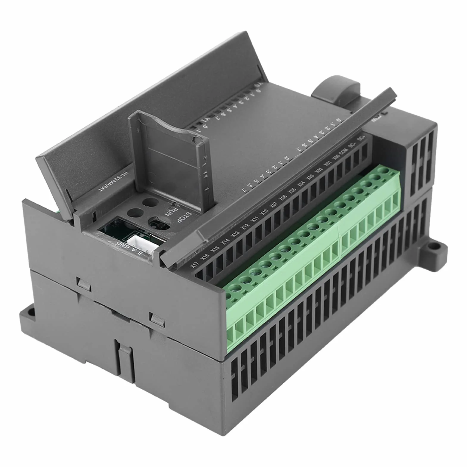 Controller PLC 4 Canali 24V DC, Scheda di Controllo Logico Programmabile 32 Bit MCU, 16 Ingressi 16 Uscite Transistor, Compatibile FX1N-32MT, Impiego Industriale