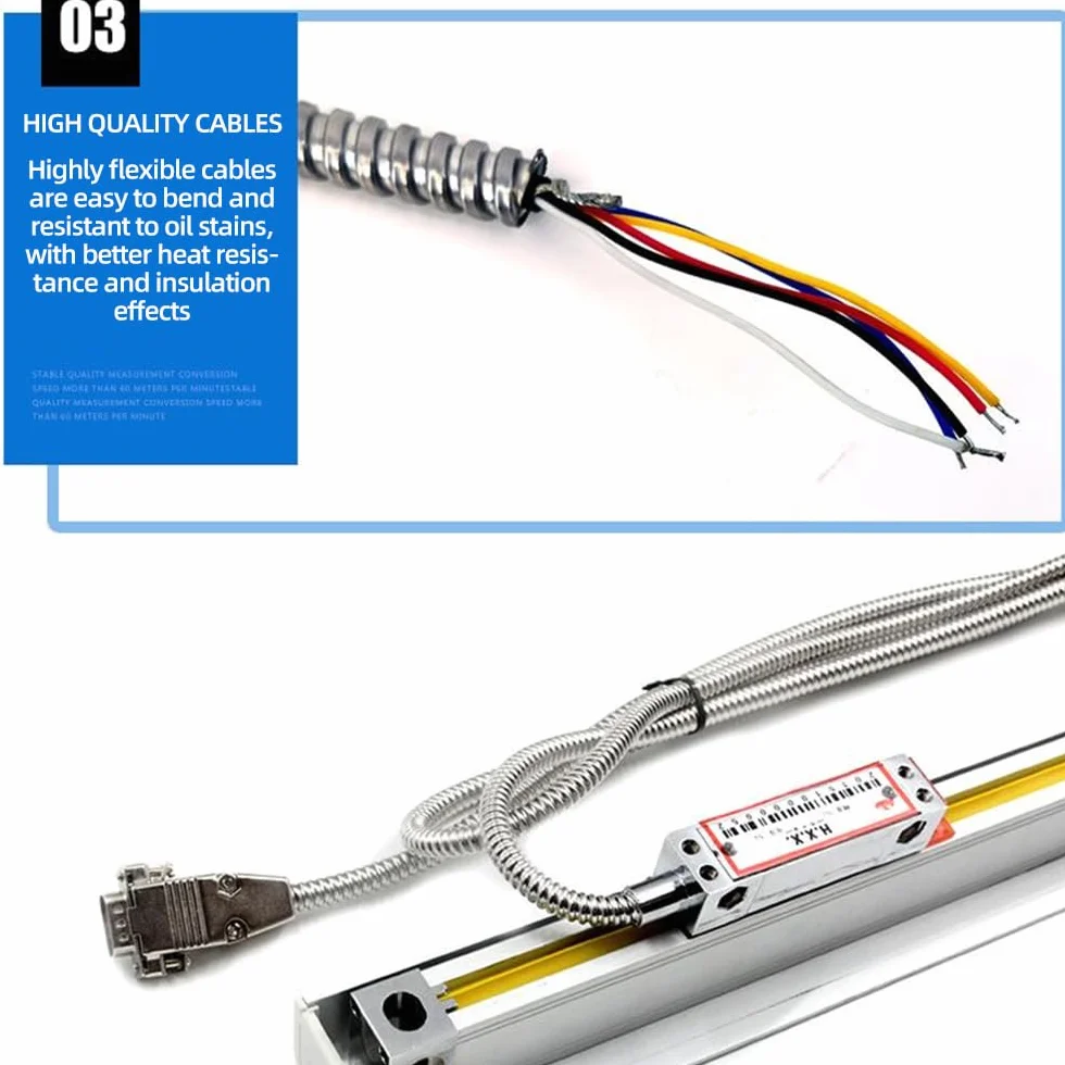 Indicatore digitale DRO 5µm TTL di posizione per tornio, fresatrice, smerigliatrice, ecc. (150 mm)
