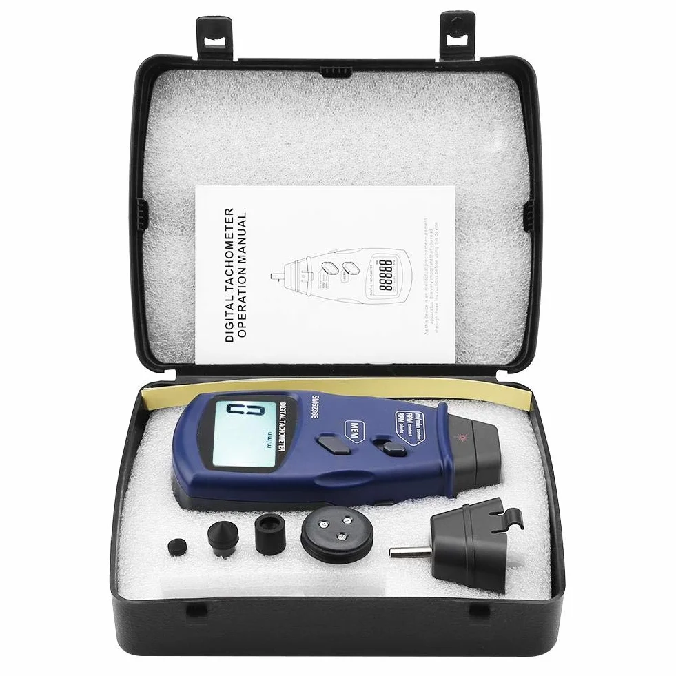 Contagiri digitale, robusto durevole SM6236E /contagiri contagiri 5 cifre LCD digitale 18 mm Tachimetro Tachimetro Tester
