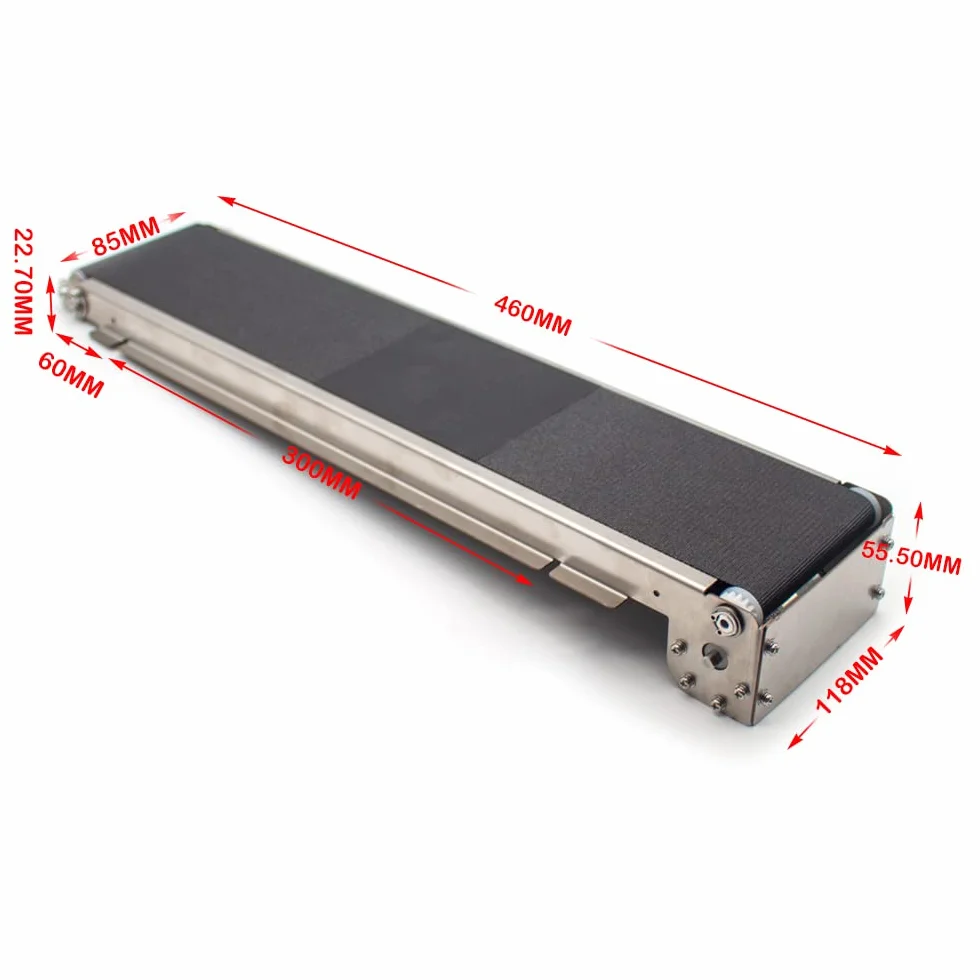 Toplionace Mini Distributore Automatico Trasportatore DC 24V 35rpm Acciaio Inossidabile, Nastro Trasportatore Automatico per Corsia di Carico 460x85mm, Carico 3,5-5kg (senza Potere)