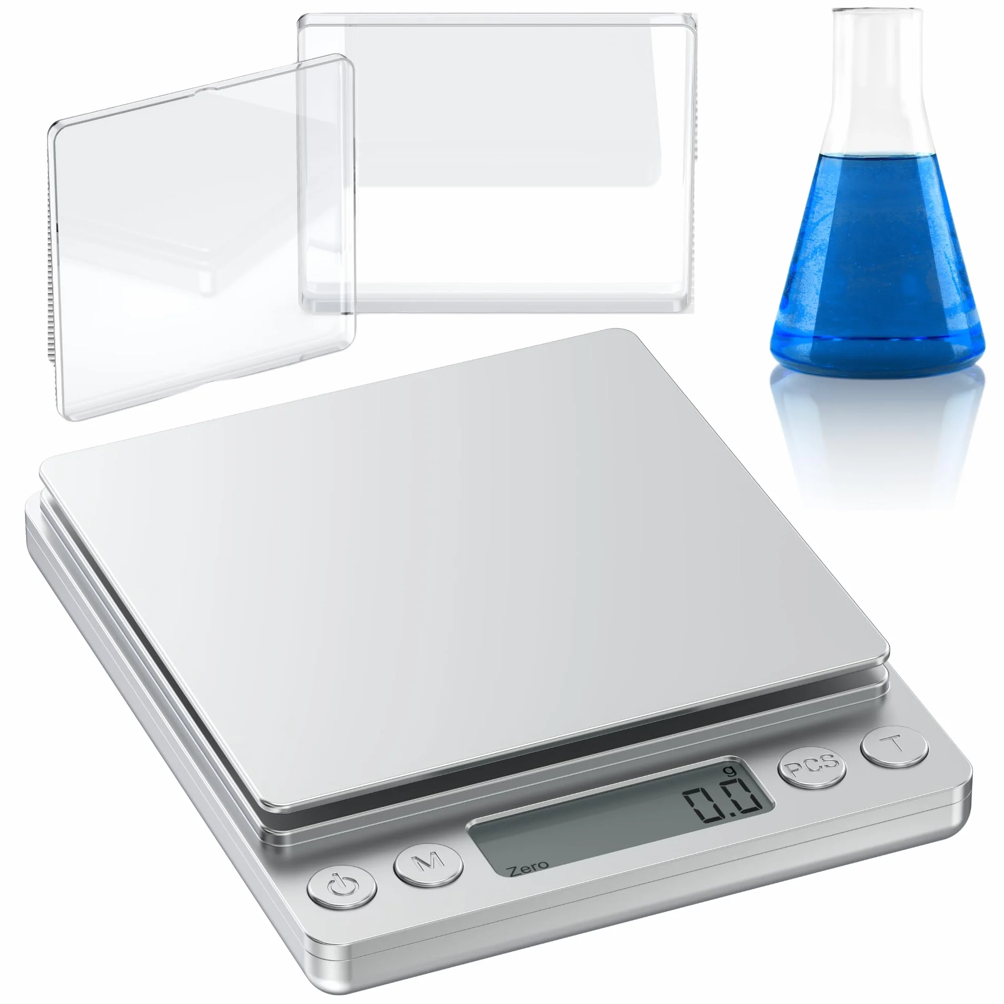 Labsales Academy Basic - Bilancia digitale da laboratorio, mini bilancia analitica da laboratorio, per laboratori e gioiellieri, utilizzata per polveri, oro, gioielli e campioni, 500 g - 3000 g, 0,01