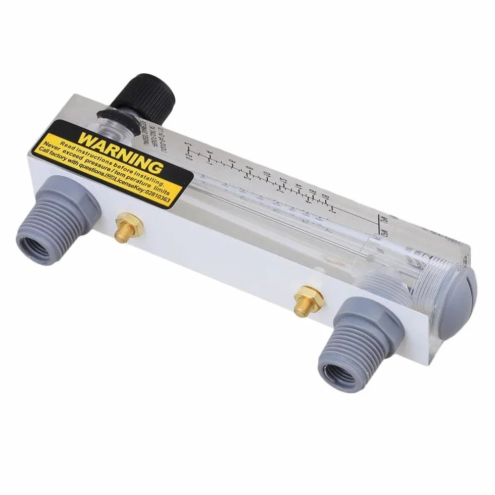 Flussometro a pannello LZM-15T, misuratore di portata per liquidi, vetro acrilico, G1/4'' G1/2'' 0,3-3 GPM 1-11 LPM