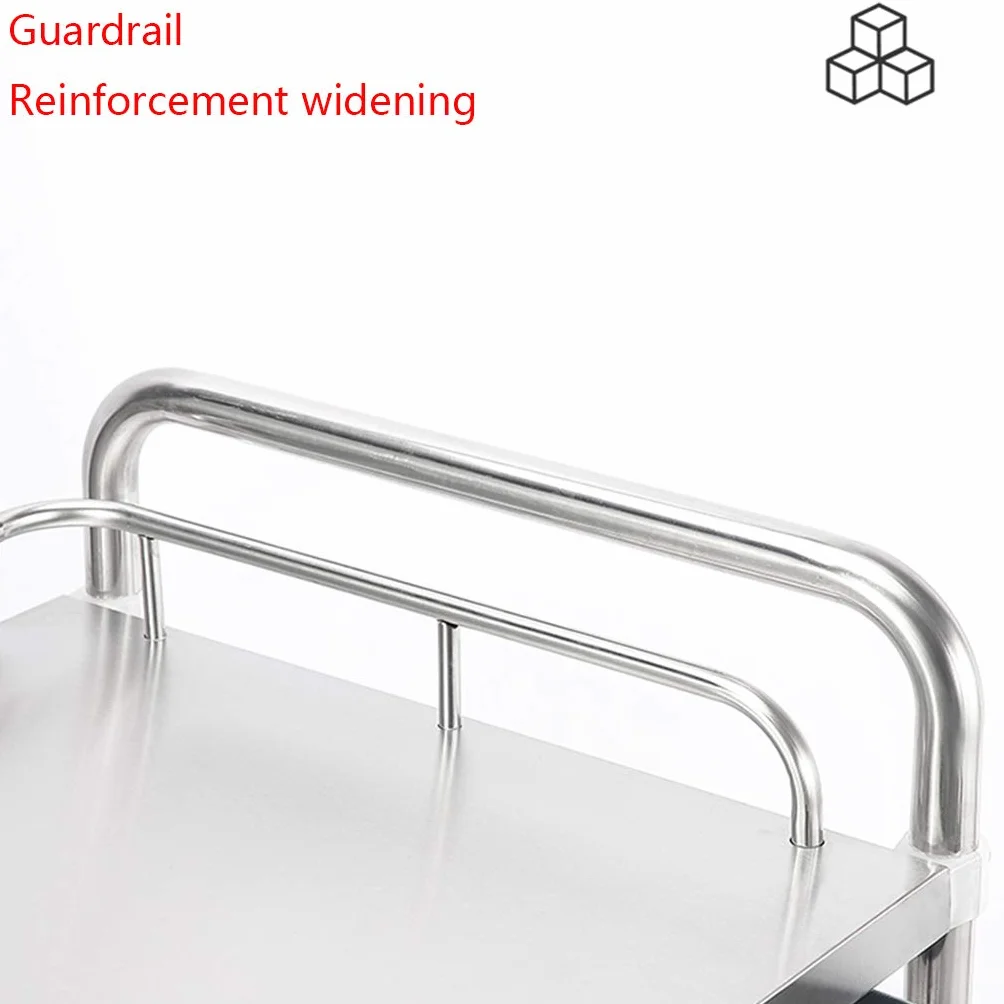 Carrello per Ospedale, Carrello per chirurgia Dentale per Infermiere, Carrello per Salone di Bellezza per Strumenti con Ruote, Carrello per trattamenti Medici in Acciaio Inossidabile (2/3 Strati)