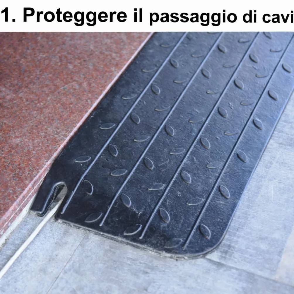 Rampe Antiscivolo in Gomma per Soglia della Porta con Capacità di Carico di 998Kg, Rampe Pesanti per Marciapiede per Sedie a Rotelle, Moto e Traffico Pedonale (6.4cm H, pezzi, 1)