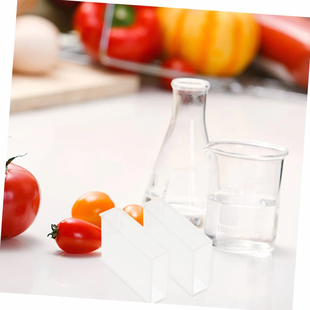 Cuvetta di Vetro per Laboratorio 50 mm Lunghezza Percorso Ottico Spettrofotometria